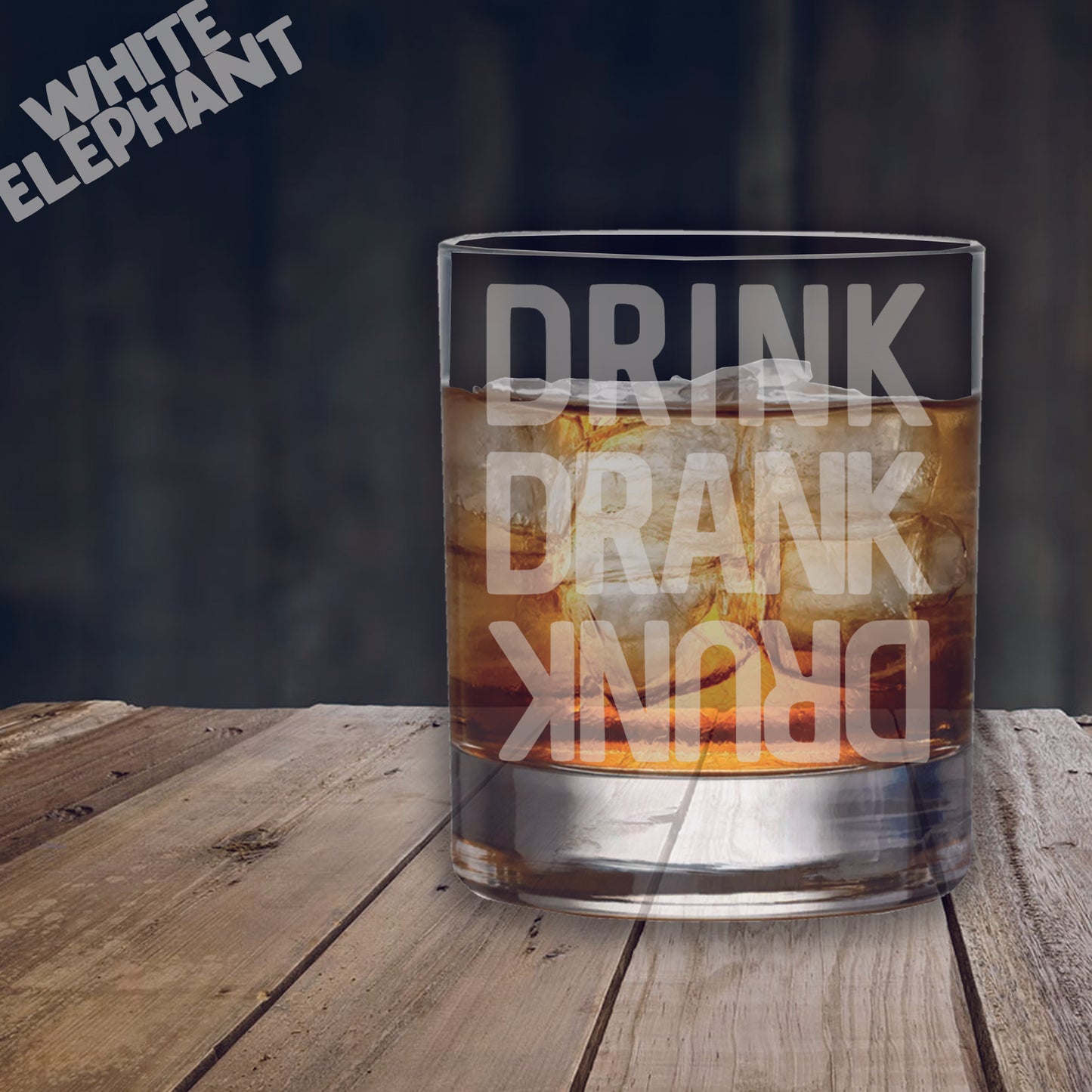 Drink Drank Drunk Funny Laser Etched Whiskey / High-Ball / Pint / Tankard Glass