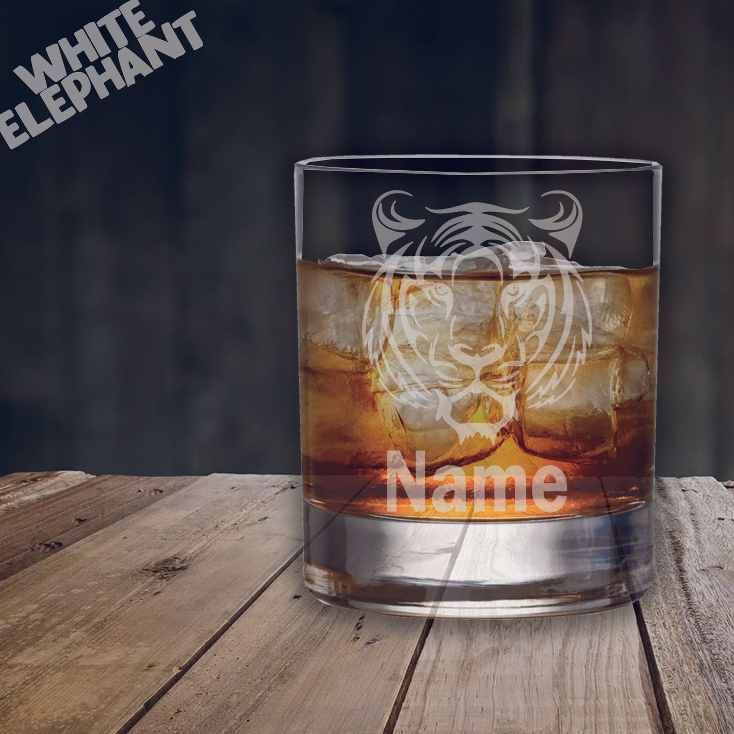 Tiger Whiskey Glass Gift