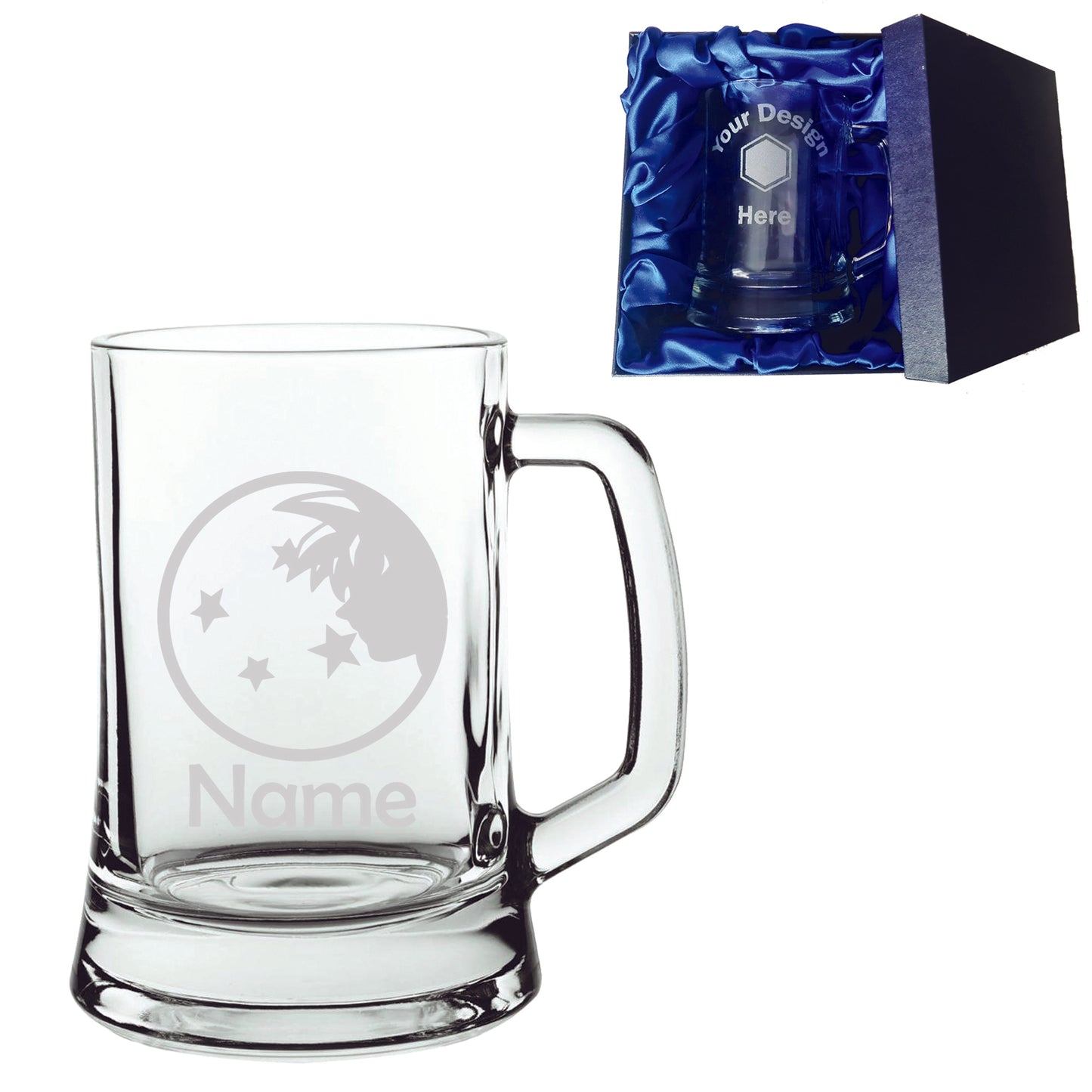 Personalised Dragon Ball Z Star Ball Inspired Laser Etched Whiskey / High-Ball / Pint / Tankard Glass