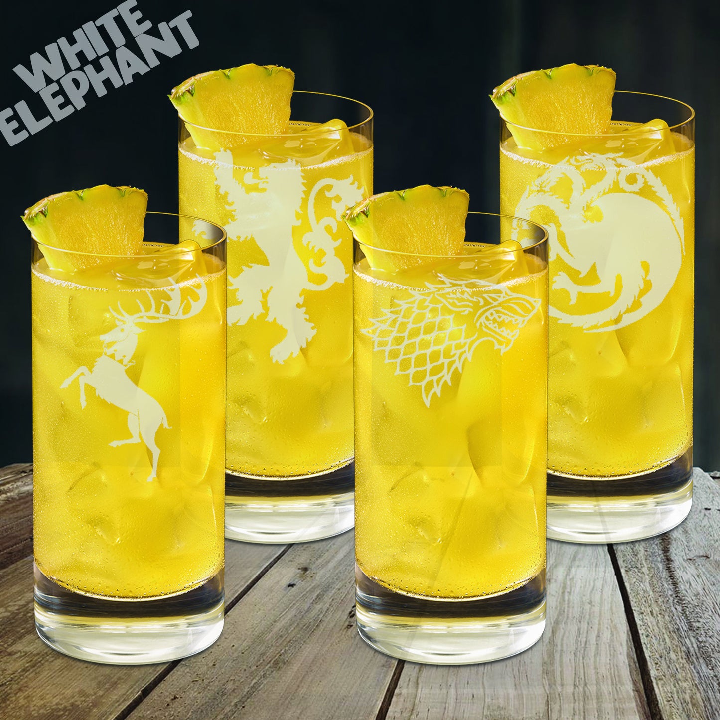 Game of Thrones 4 Glass Highball Glass Gift