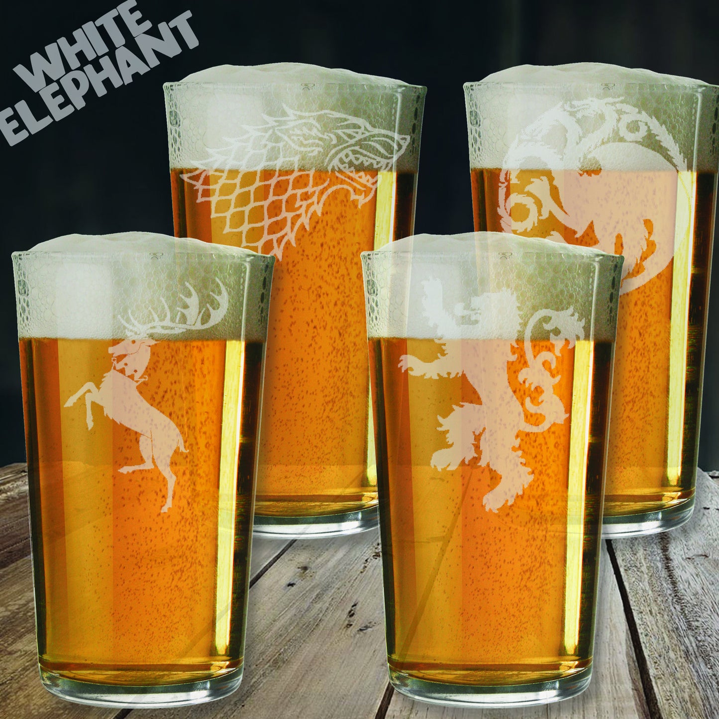 Game of Thrones 4 Glass Beer Glass Gift