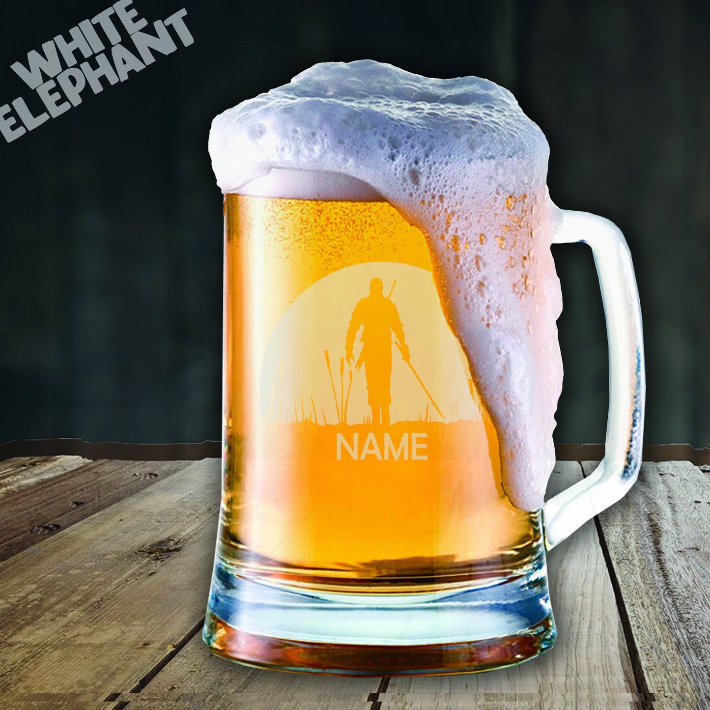 Personalised Witcher Laser Etched Whiskey / High-Ball / Pint / Tankard Glass