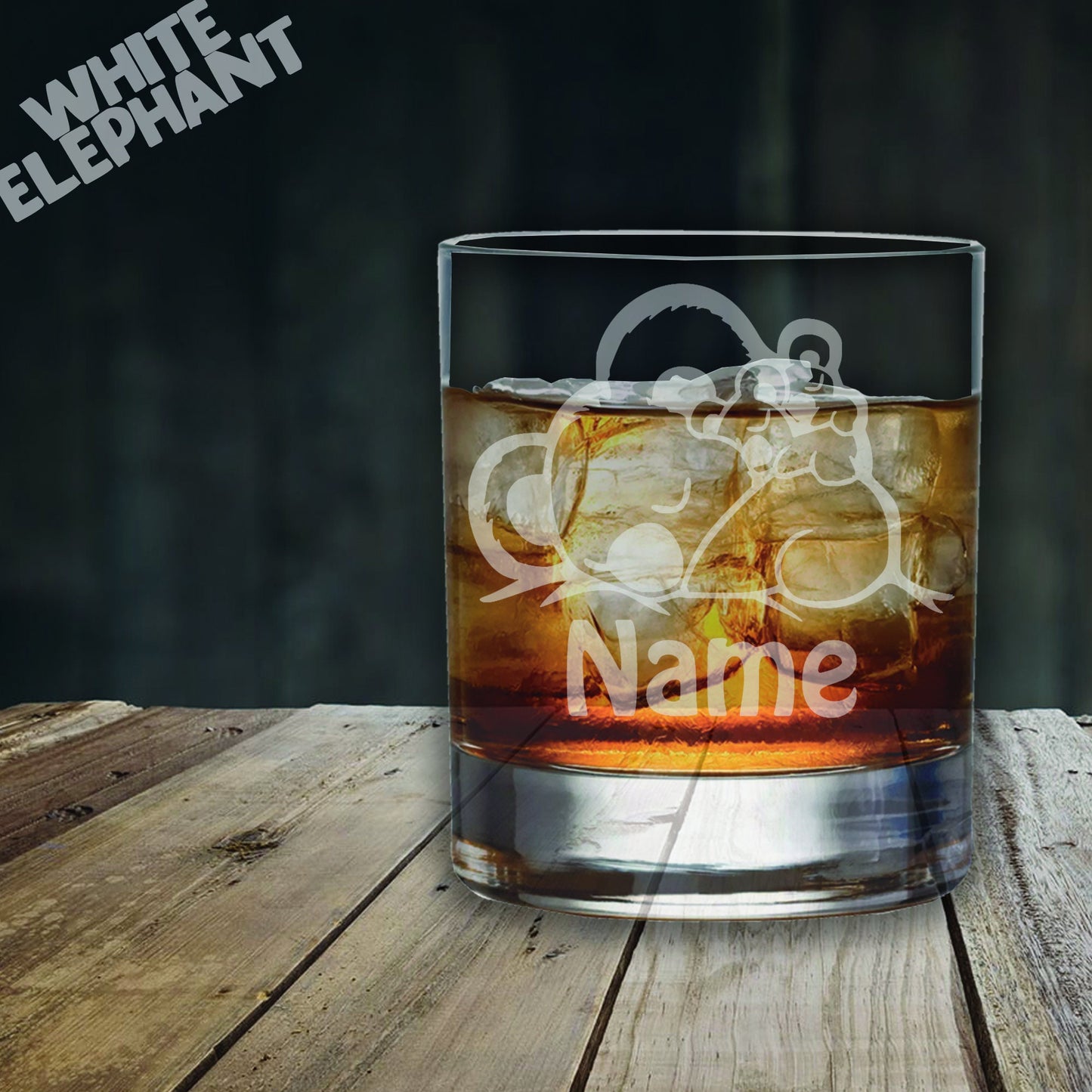Personalised Koala Laser Etched Whiskey / High-Ball / Pint / Tankard Glass
