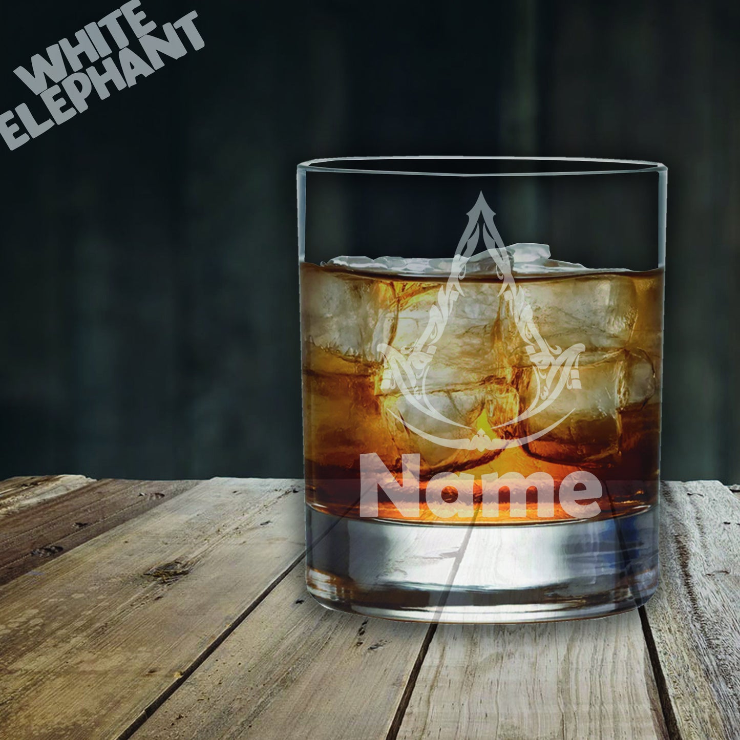Personalised Assassins Creed Mirage Inspired Laser Etched Whiskey / High-Ball / Pint / Tankard Glass