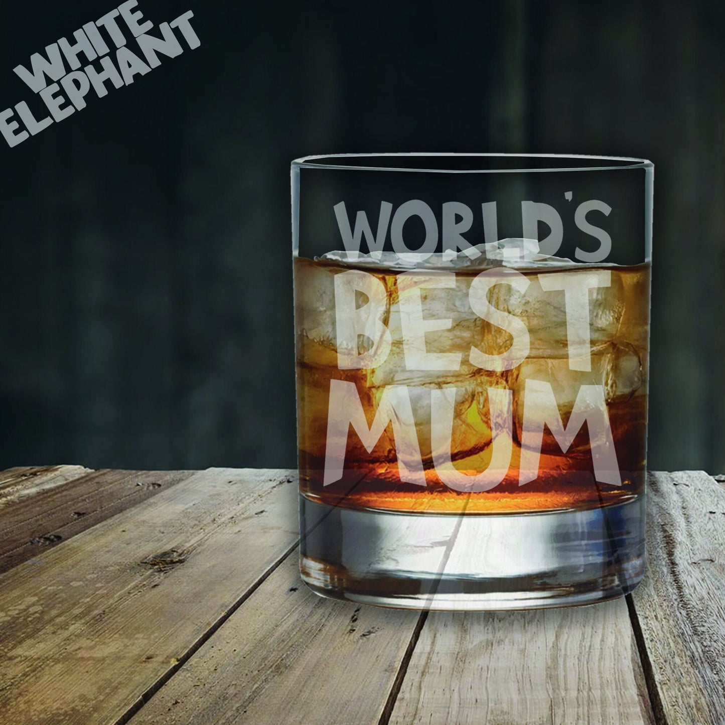 Laser Etched World's Best Mum Whiskey/High-Ball/Pint/Tankard Glass