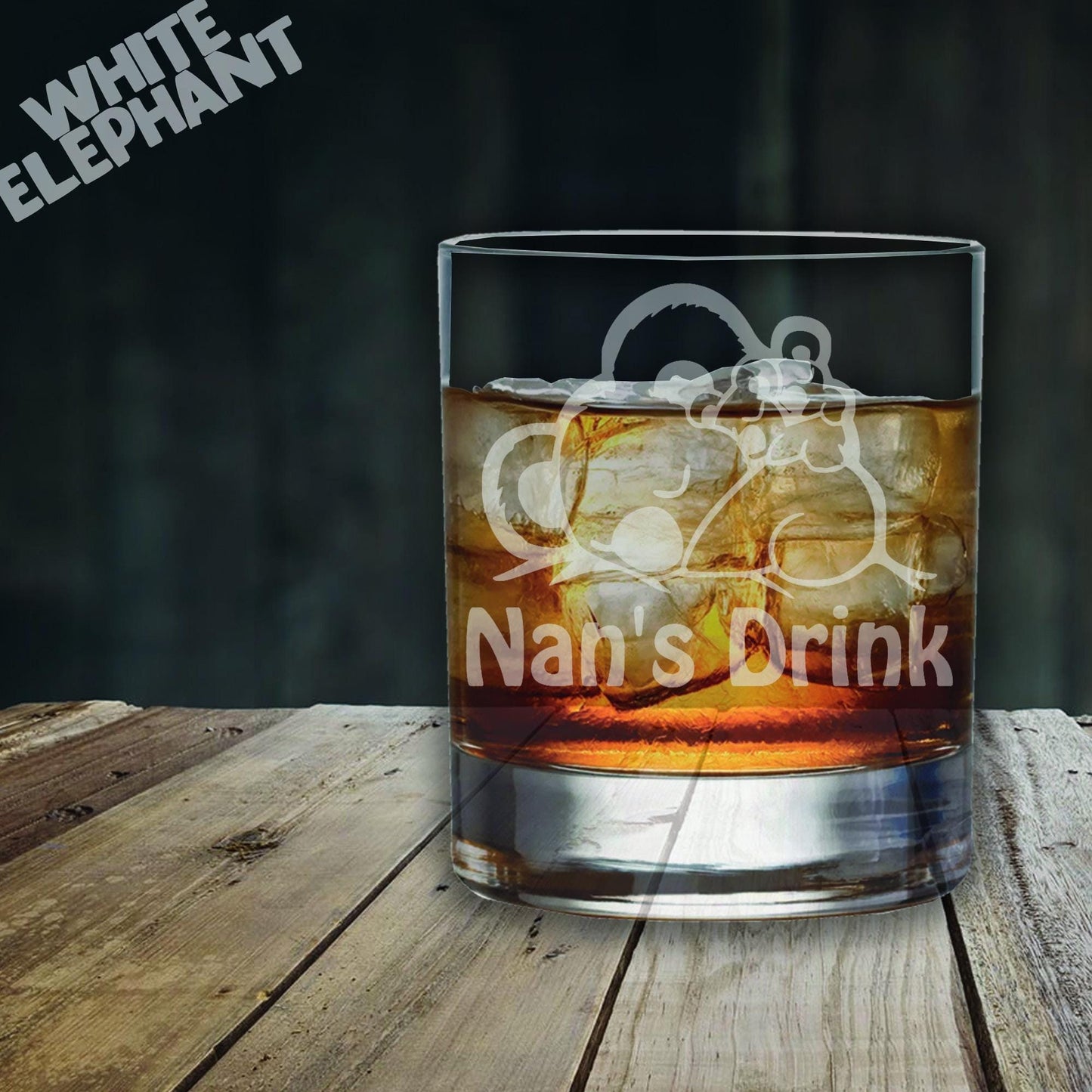 Personalised Koala Laser Etched Whiskey / High-Ball / Pint / Tankard Glass