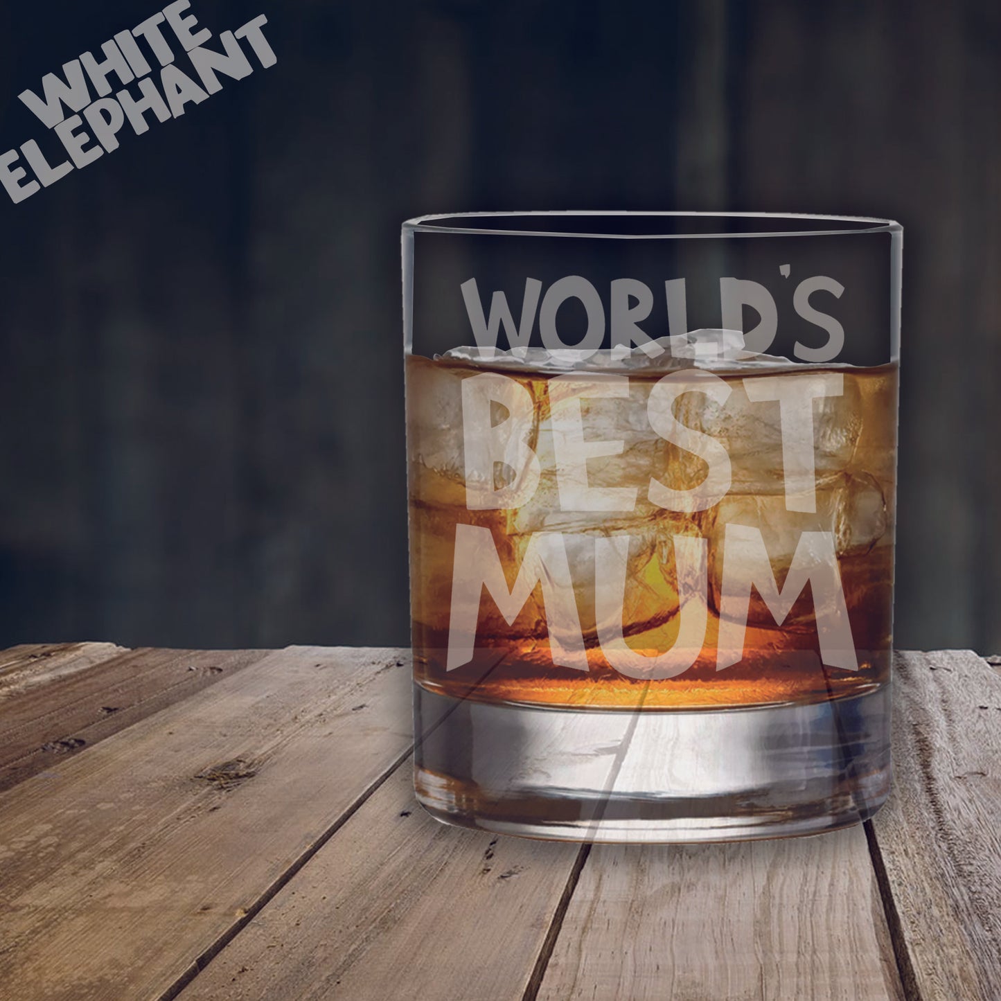Laser Etched World's Best Mum Whiskey/High-Ball/Pint/Tankard Glass