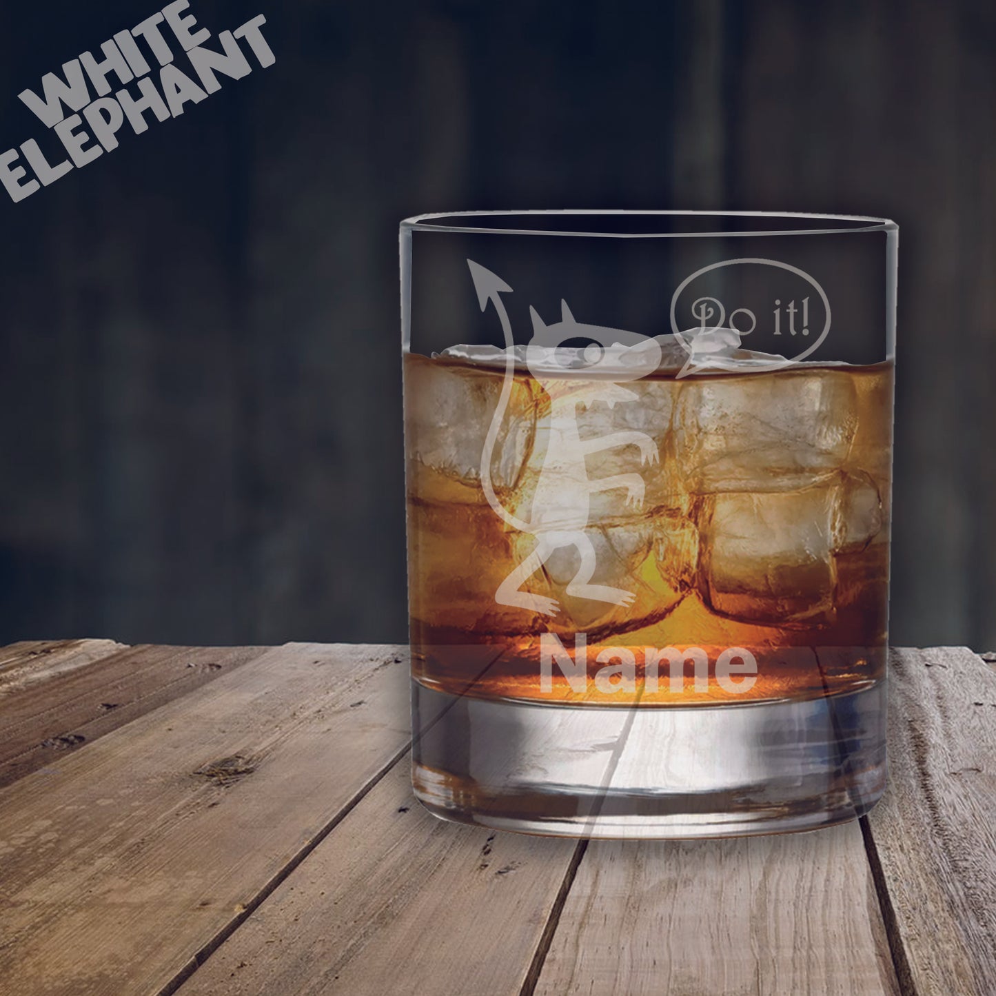 Personalised Disenchantment Luci Inspired Laser Etched Whiskey / High-Ball / Pint / Tankard Glass