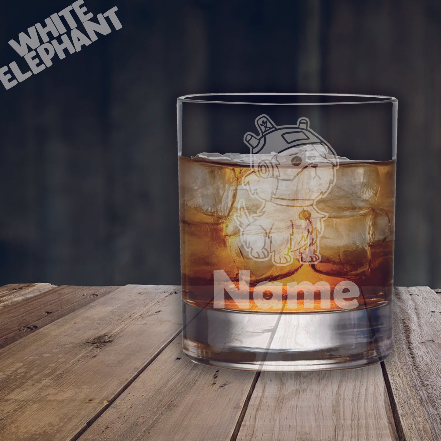 Personalised Rick and Morty Snowball Inspired Laser Etched Whiskey / High-Ball / Pint / Tankard Glass