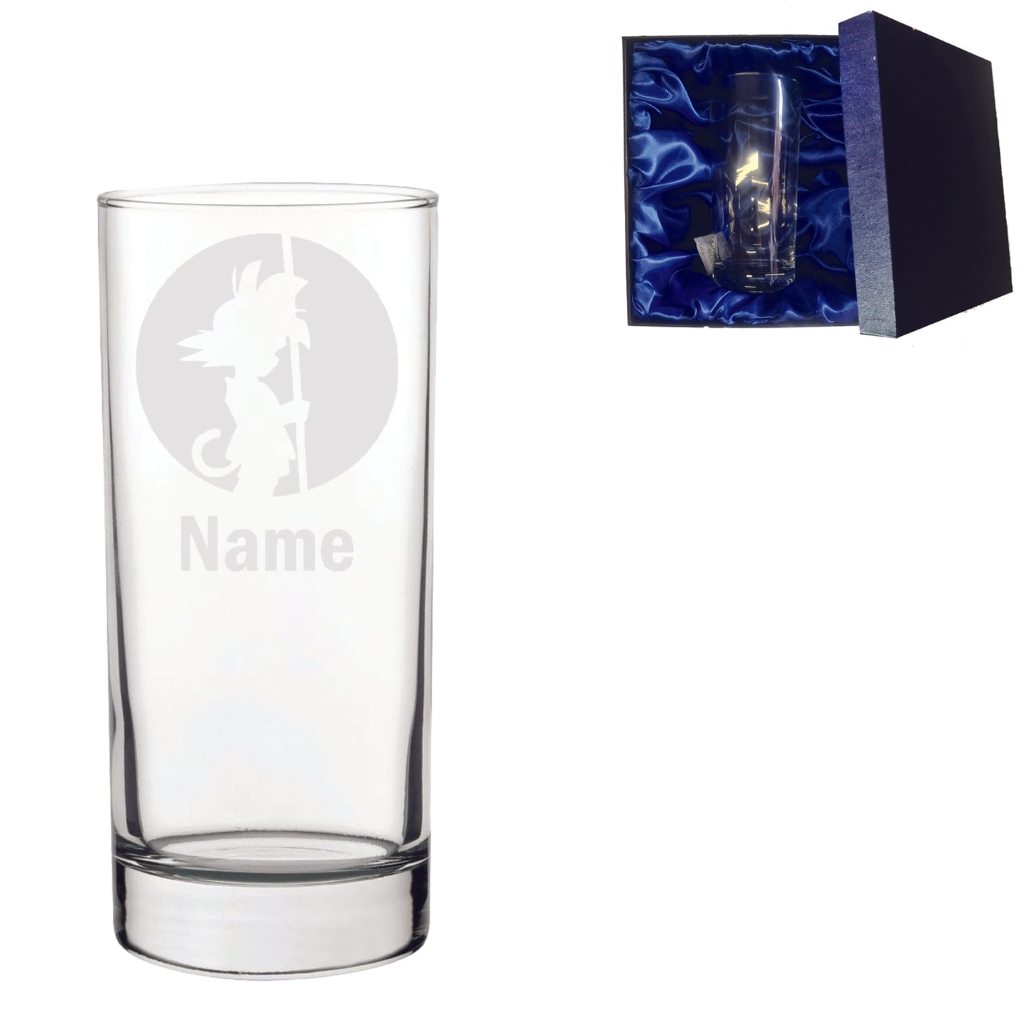 Personalised Dragon Ball Z Laser Etched Whiskey / High-Ball / Pint / Tankard Glass