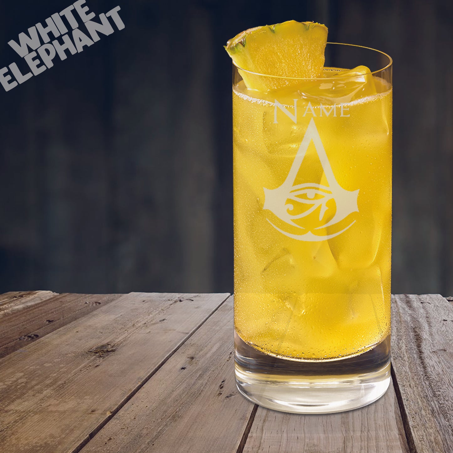 Personalised Assassins Creed Origins Inspired Laser Etched Whiskey / High-Ball / Pint / Tankard Glass