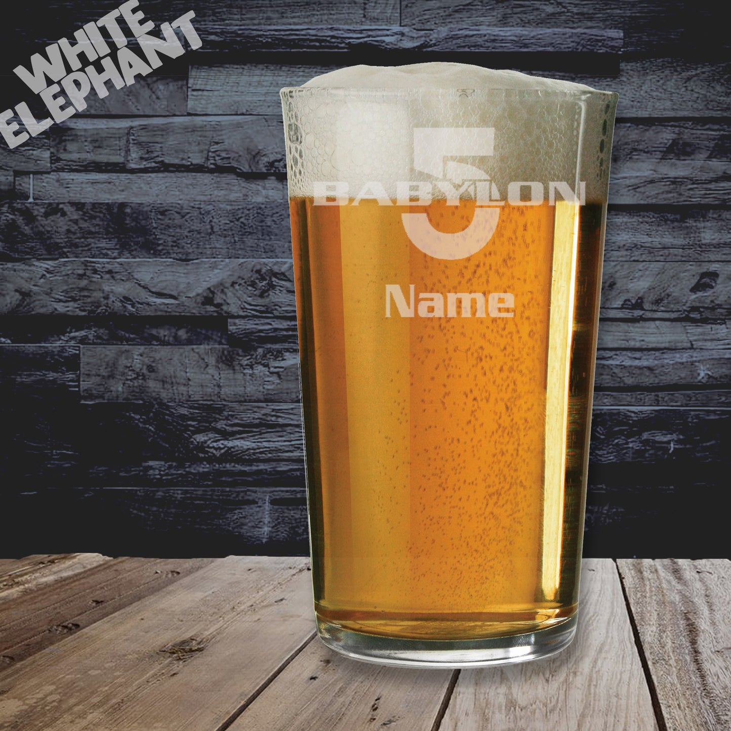 Personalised Babylon 5 Inspired Laser Etched Whiskey / High-Ball / Pint / Tankard Glass