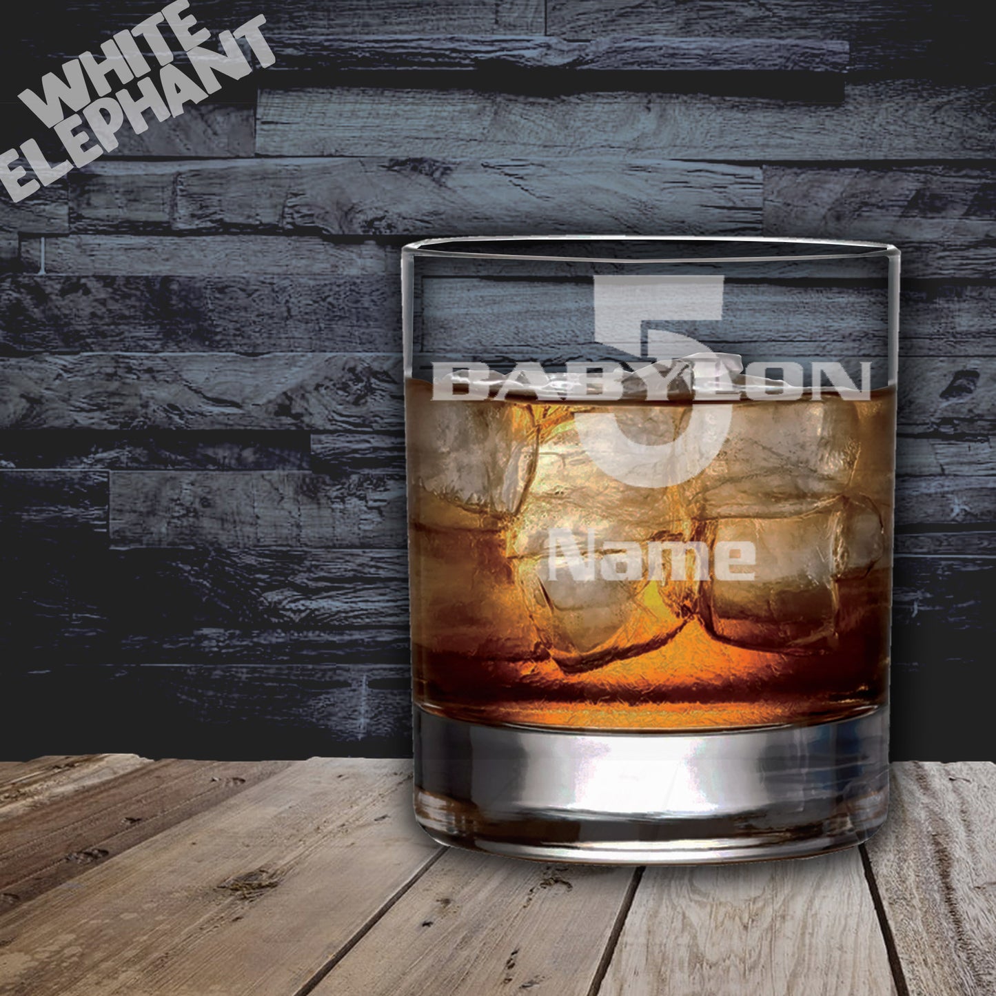 Personalised Babylon 5 Inspired Laser Etched Whiskey / High-Ball / Pint / Tankard Glass