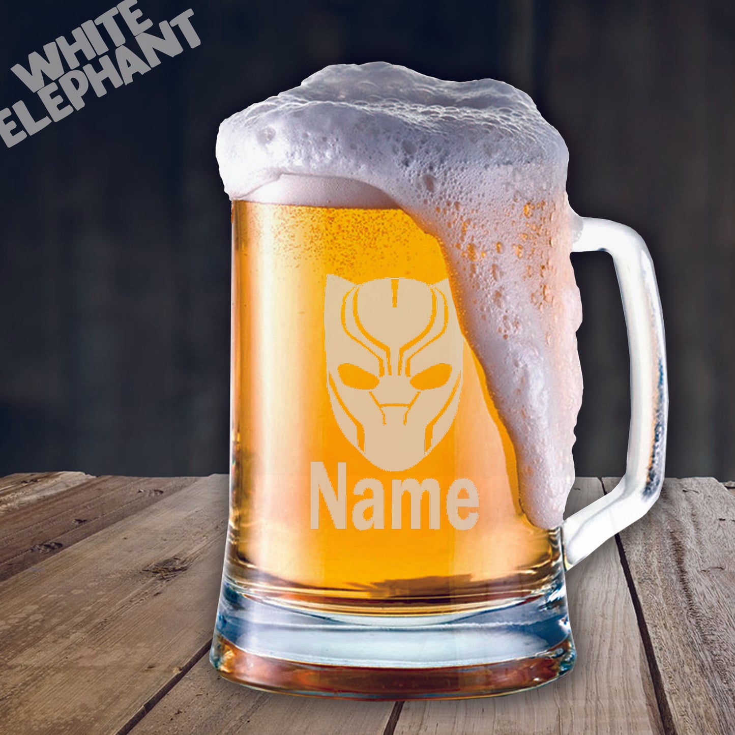 Black Panther Inspired Laser Etched Whiskey / High-Ball / Pint / Tankard Glass