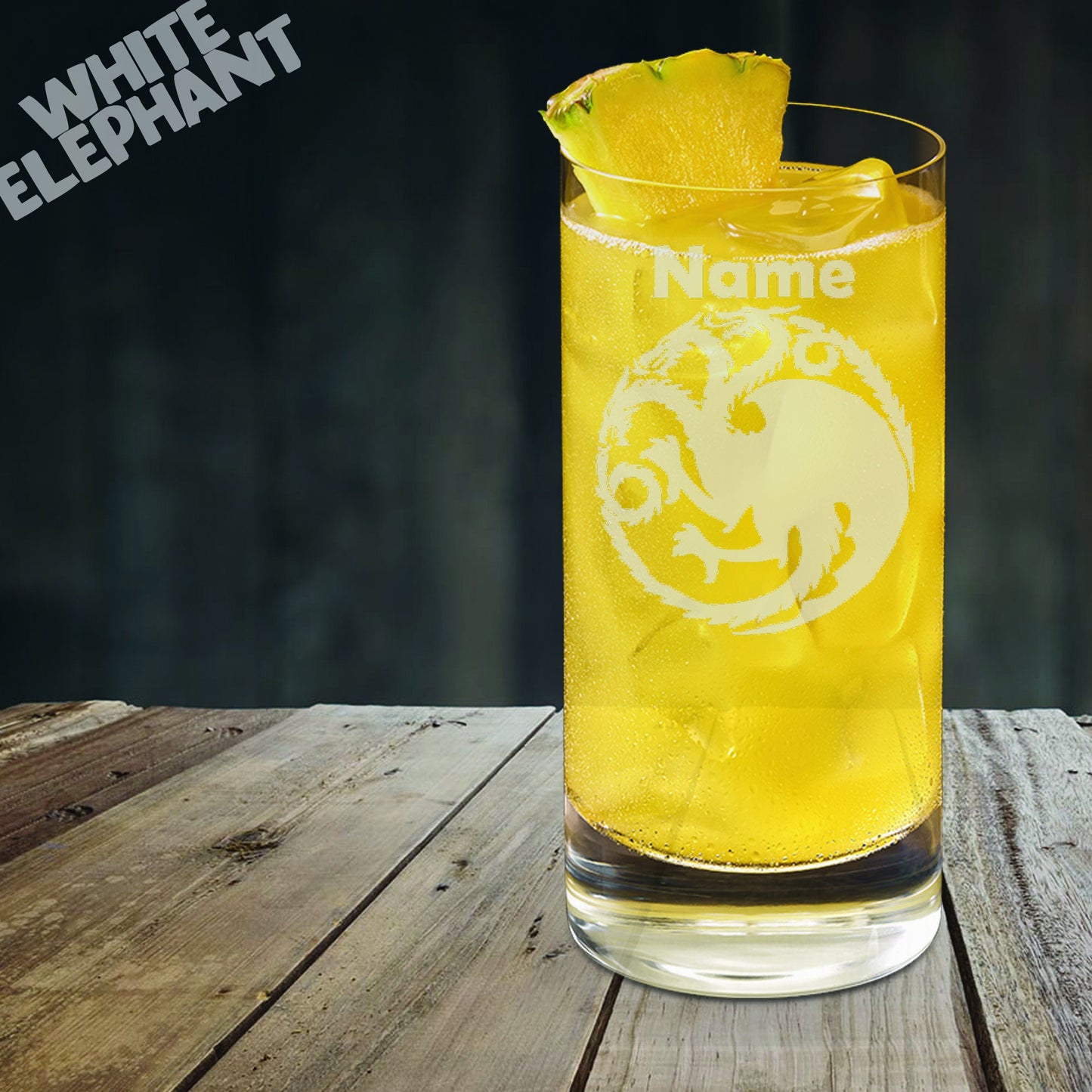 Targaryen Game Of Thrones Inspired Laser Etched Whiskey / High-Ball / Pint / Tankard Glass
