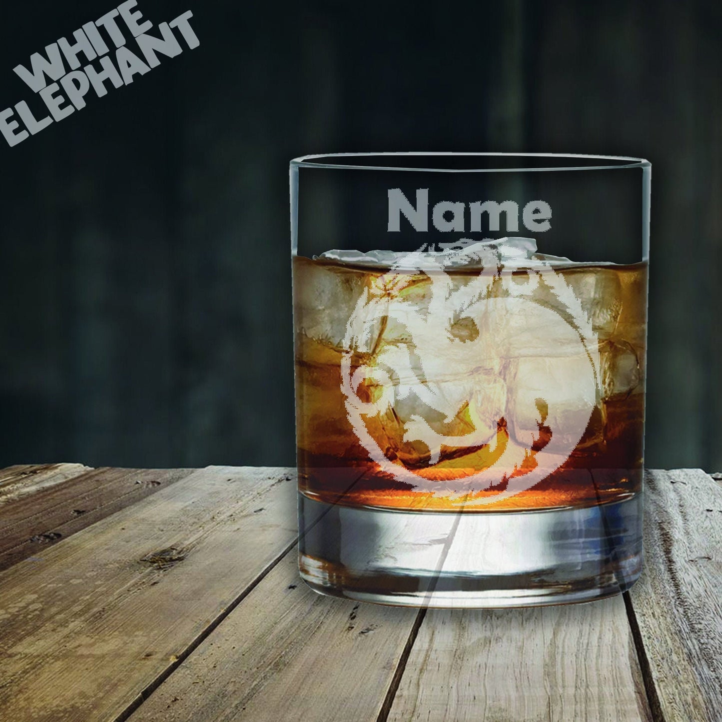 Targaryen Game Of Thrones Inspired Laser Etched Whiskey / High-Ball / Pint / Tankard Glass
