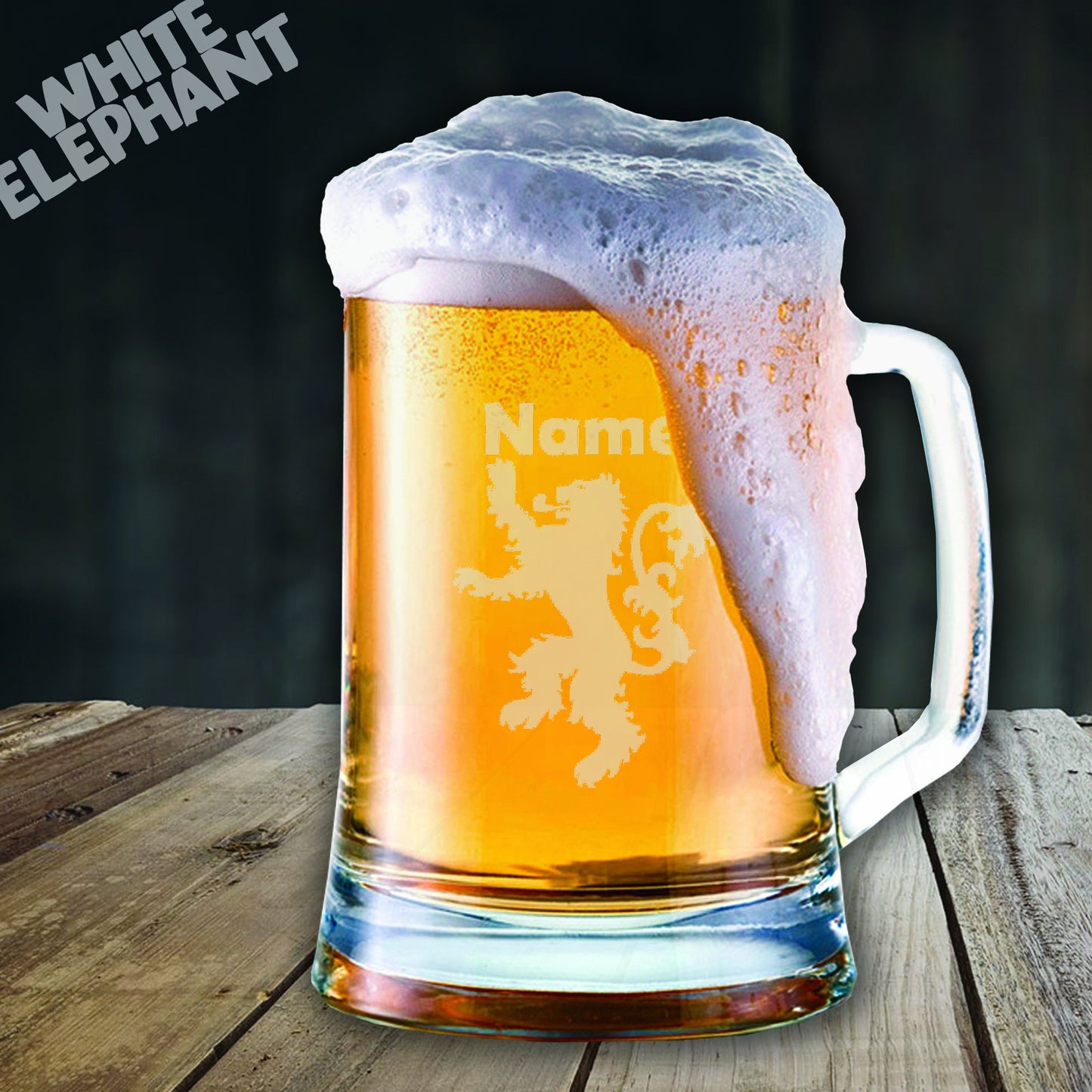 Personalised Lannister Game Of Thrones Inspired Laser Etched Whiskey / High-Ball / Pint / Tankard Glass