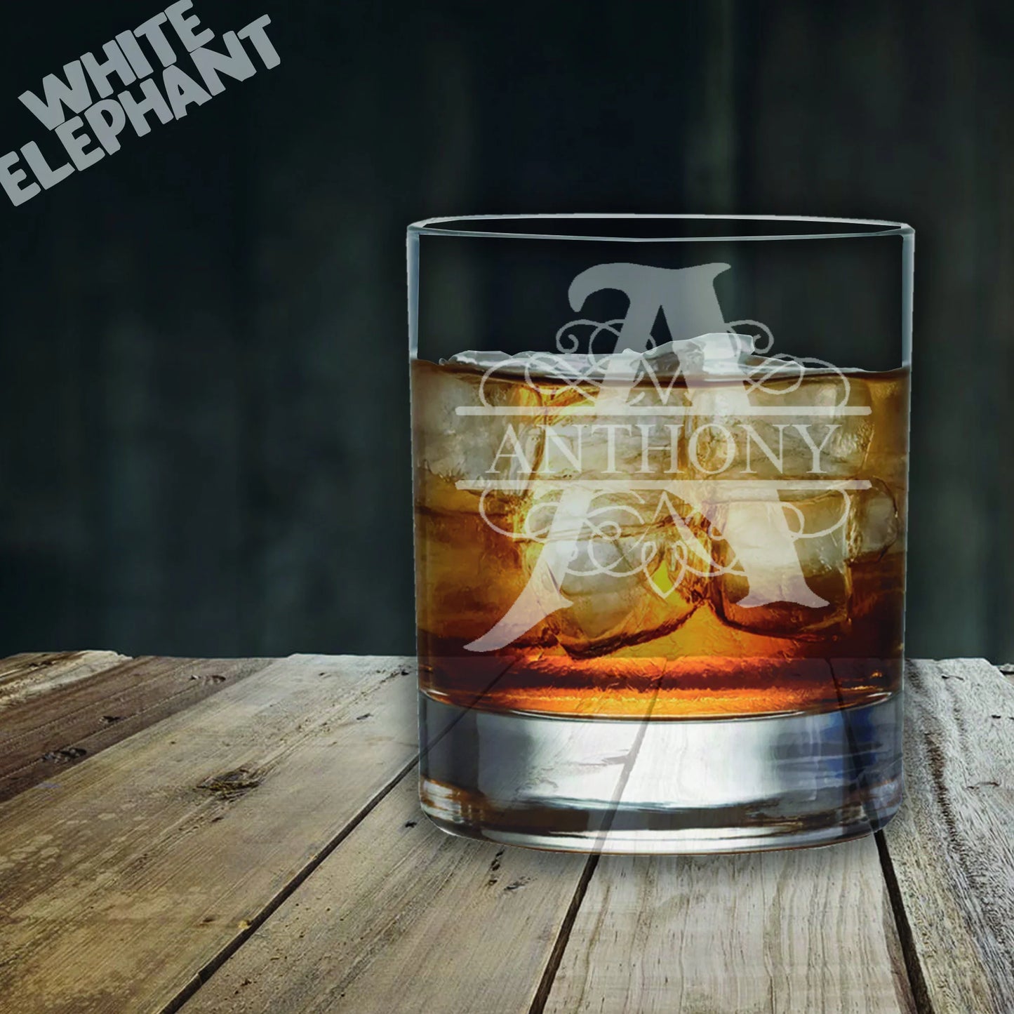 Personalised Monogram Glass - Laser Etched Whiskey, Highball, Pint or Tankard