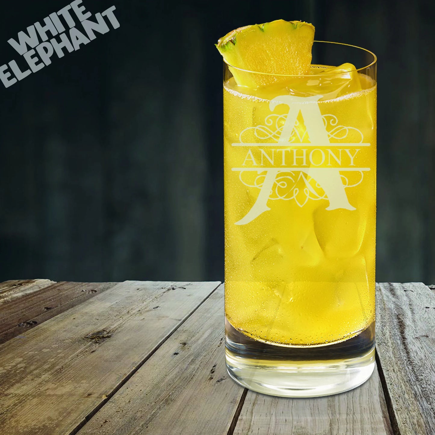 Personalised Monogram Glass - Laser Etched Whiskey, Highball, Pint or Tankard