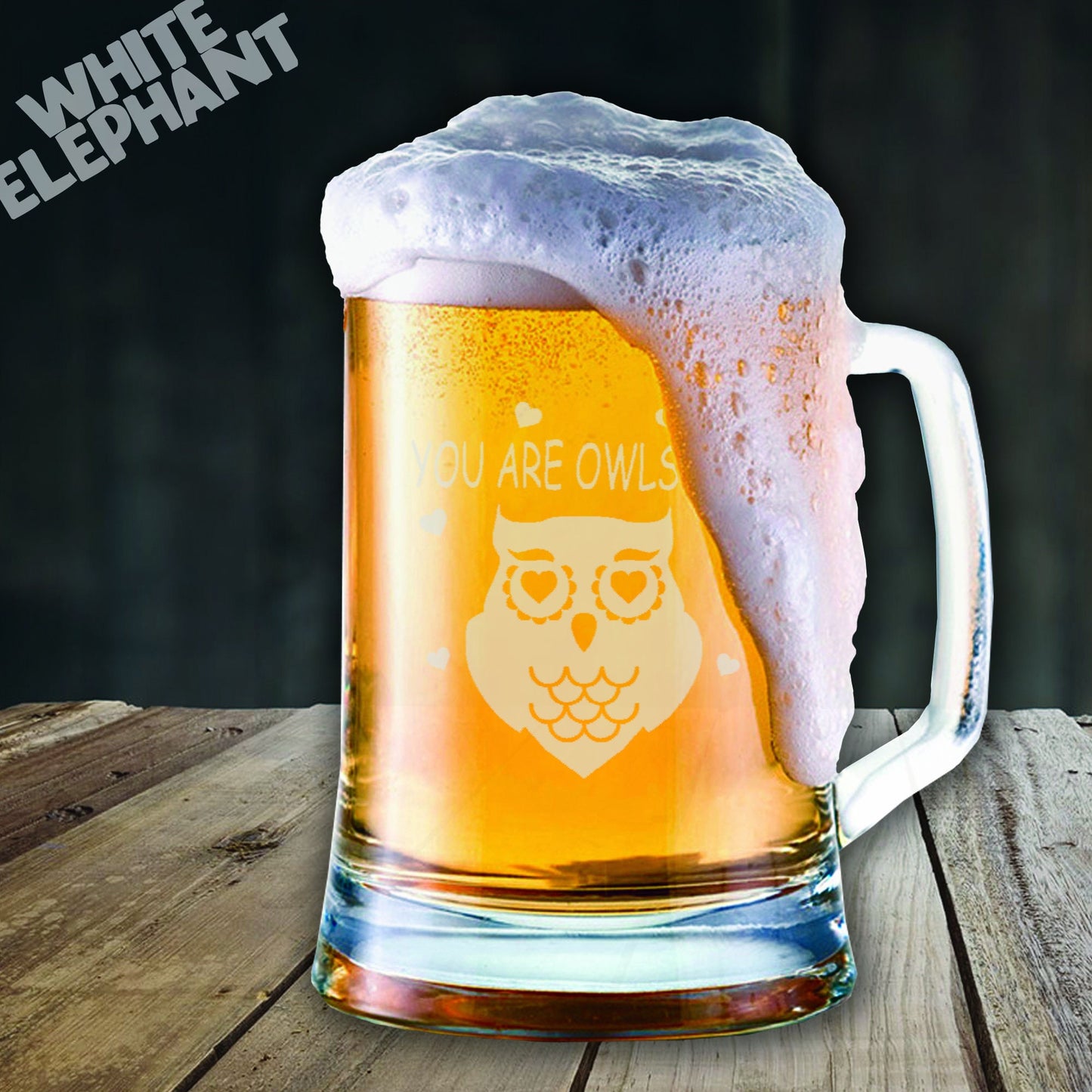 You Are Owlsome Laser Etched Whiskey / High-Ball / Pint / Tankard Glass