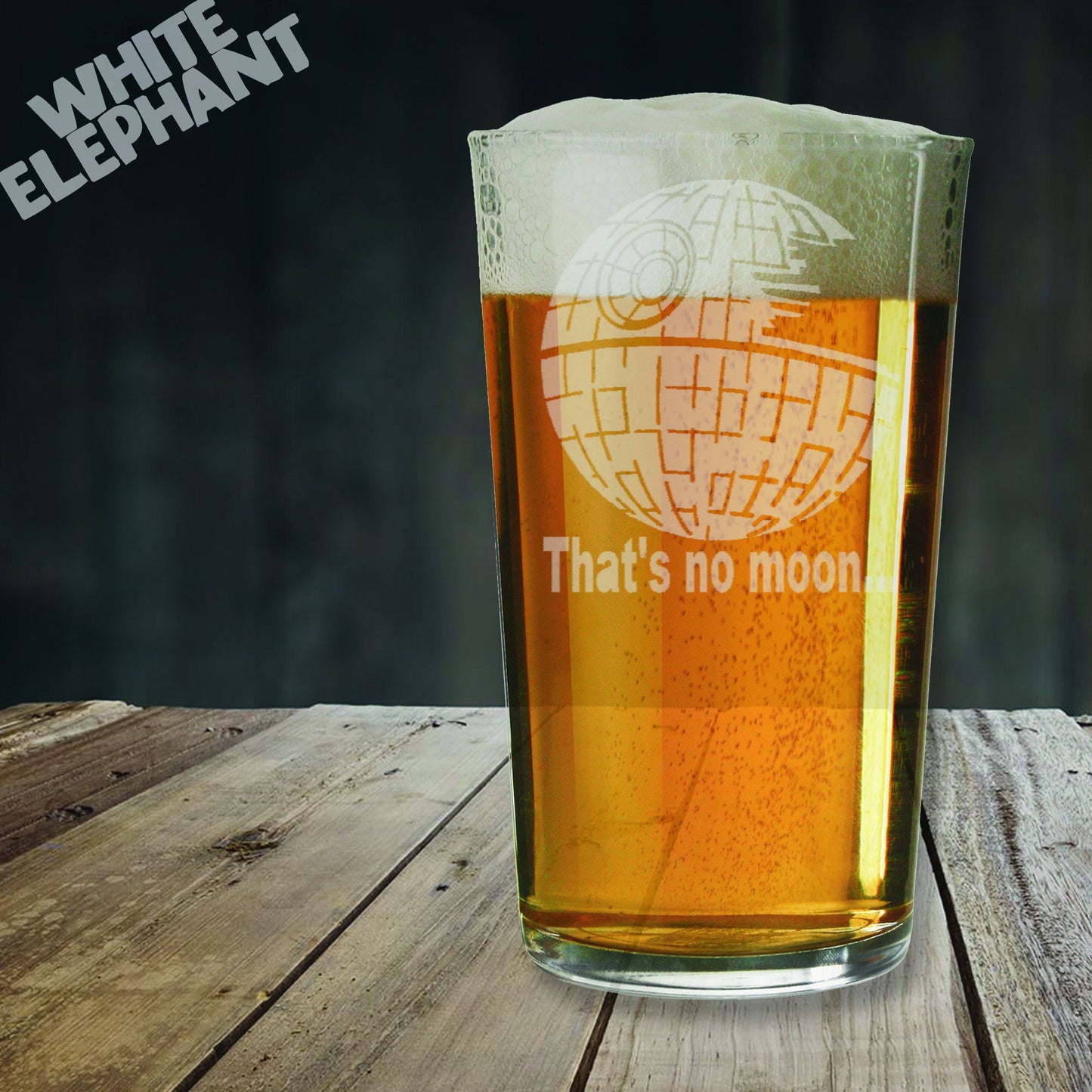 Star Wars Death Star Inspired Laser Etched Whiskey / High-Ball / Pint / Tankard Glass