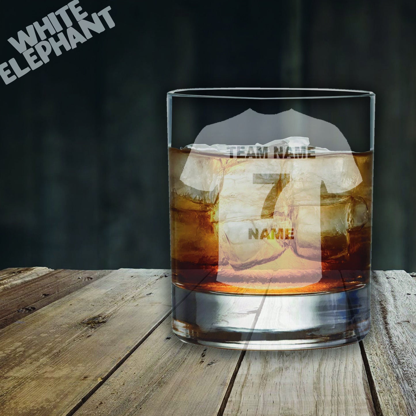 Personalised Sports Team Top Laser Etched Whiskey / High-Ball / Pint / Tankard Glass