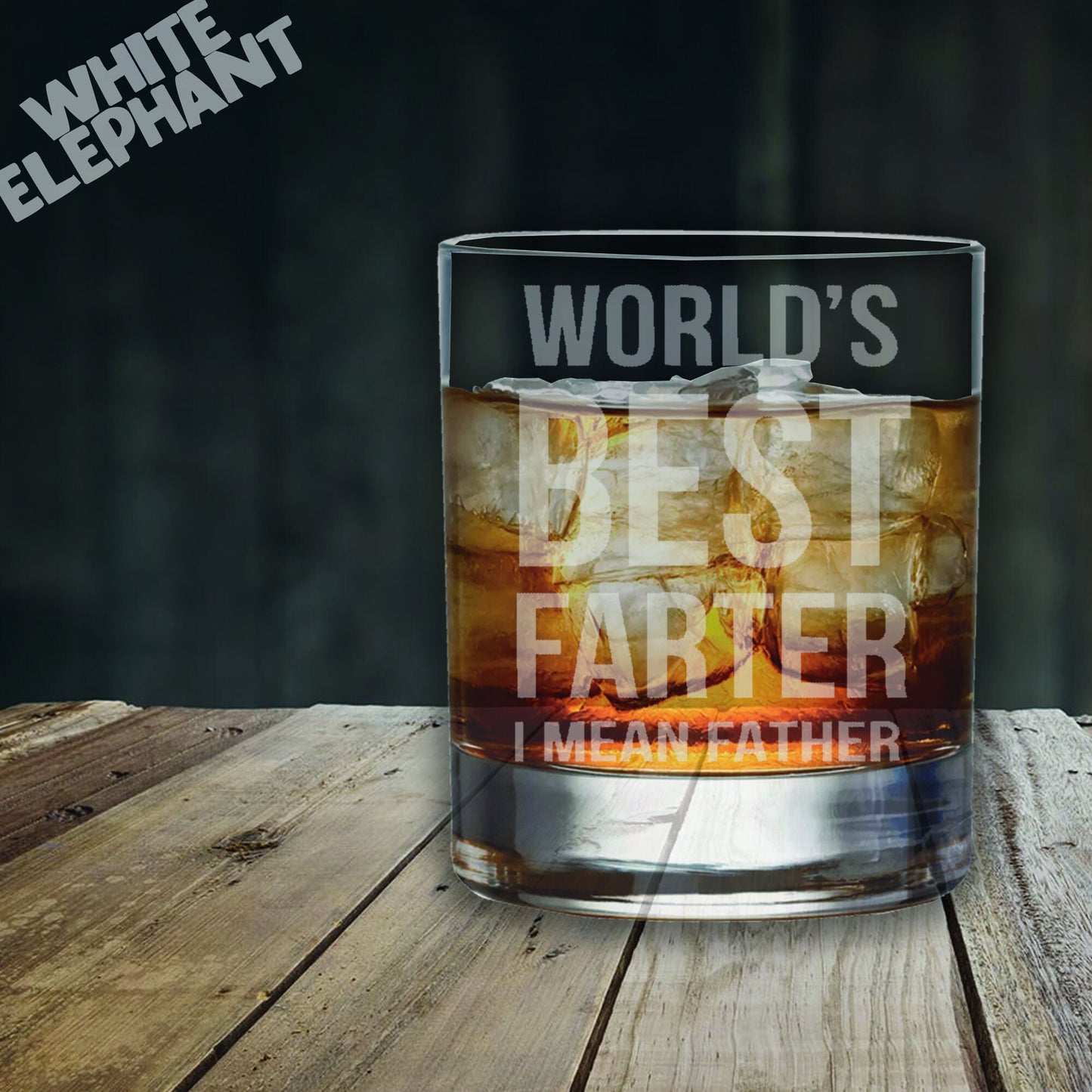 Worlds Best Farter / Father Laser Etched Whiskey / High-Ball / Pint / Tankard Glass