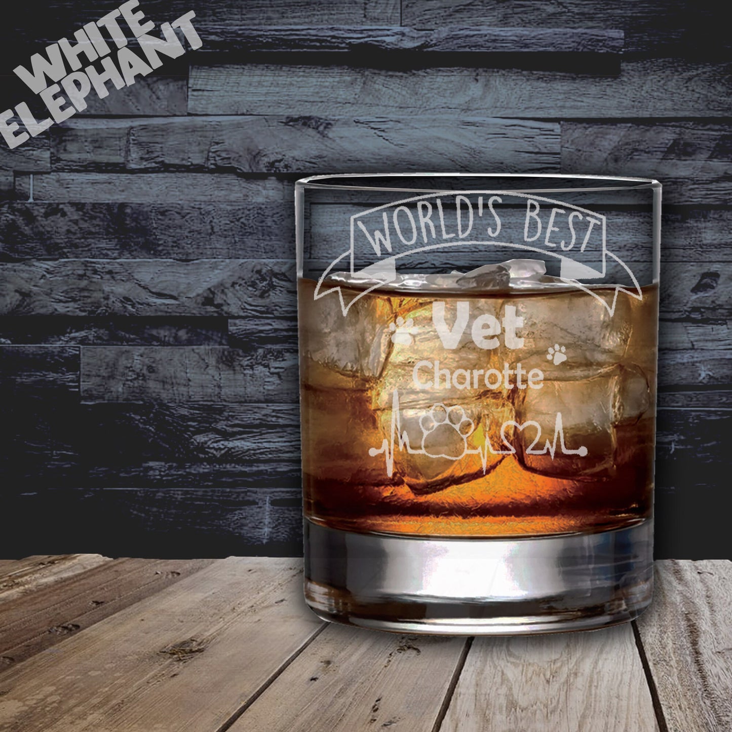 World's Best Vet Laser Etched Whiskey / High-Ball / Pint / Tankard Glass