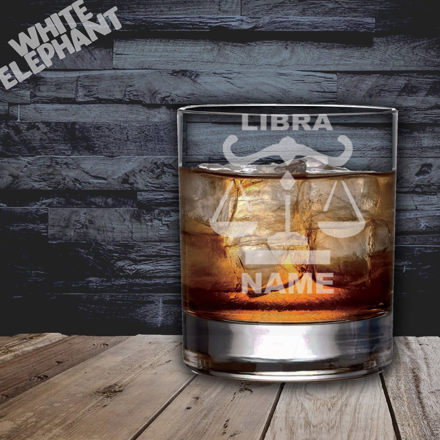 Personalised Zodiac Libra Laser Etched Whiskey / High-Ball / Pint / Tankard Glass