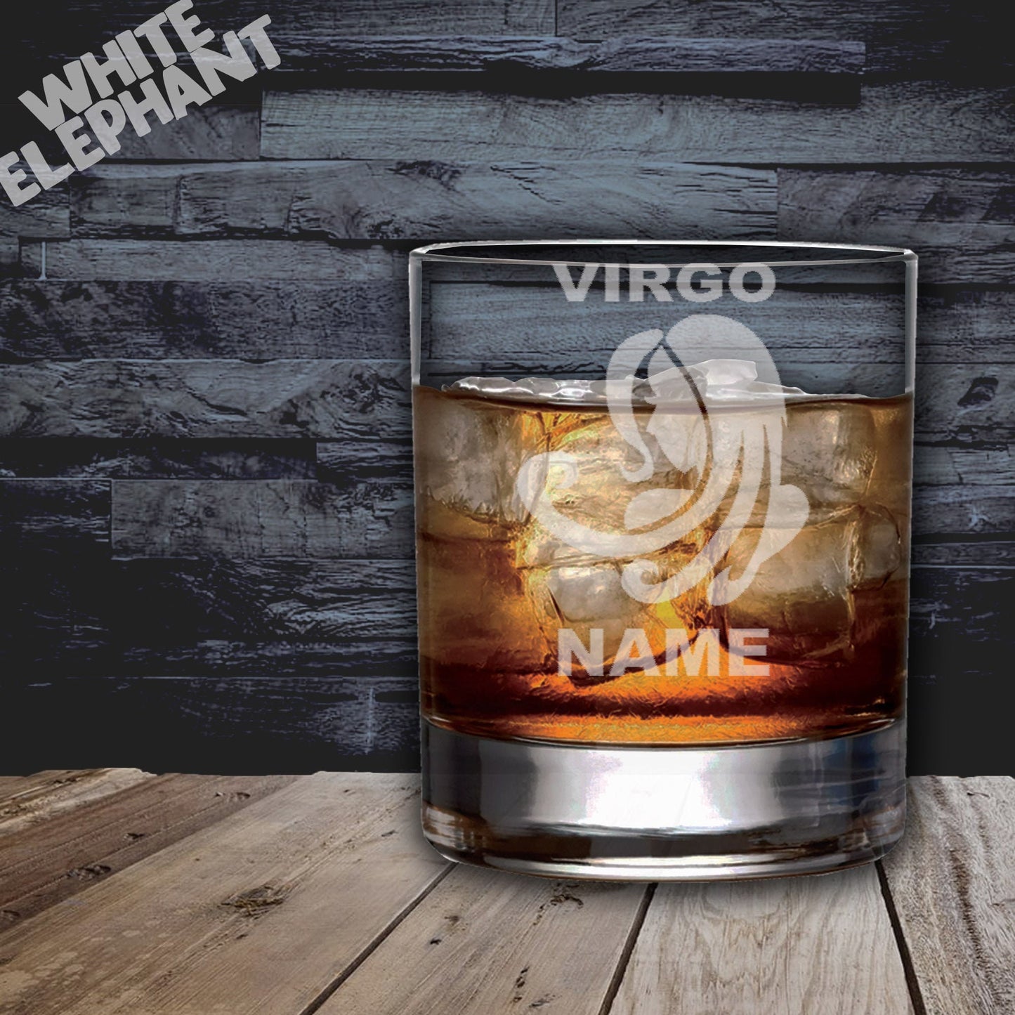 Personalised Zodiac Virgo Laser Etched Whiskey / High-Ball / Pint / Tankard Glass