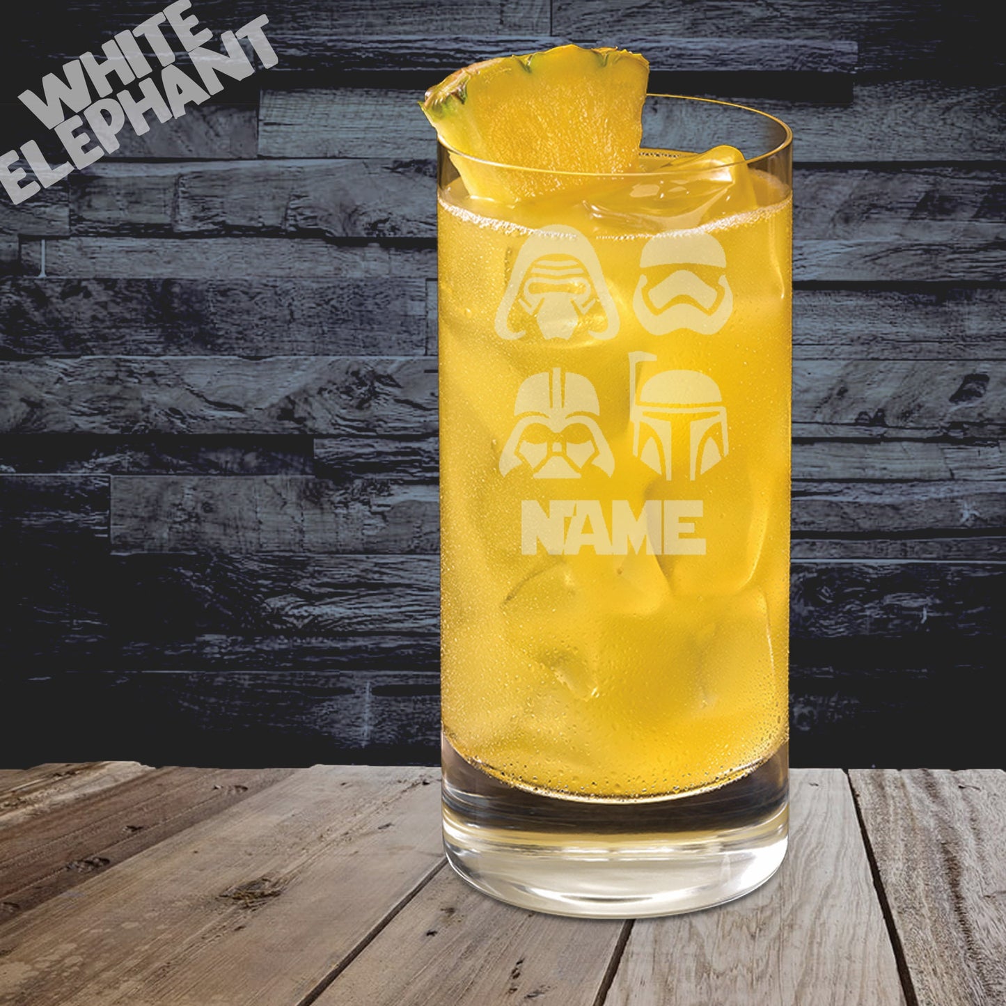 Personalised Star Wars Masks Inspired Laser Etched Whiskey / High-Ball / Pint / Tankard Glass