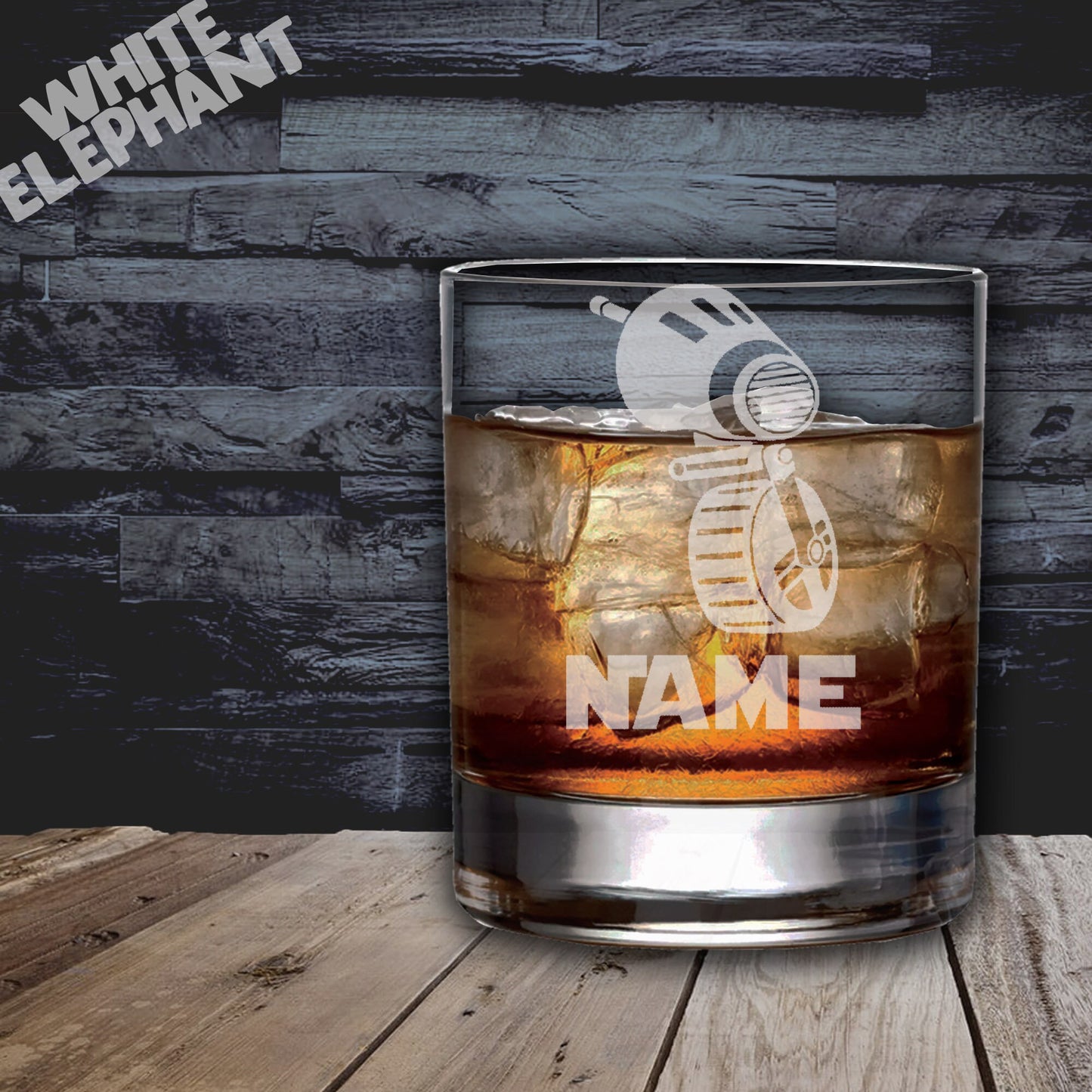 Personalised Star Wars D-O Droid Inspired Laser Etched Whiskey / High-Ball / Pint / Tankard Glass
