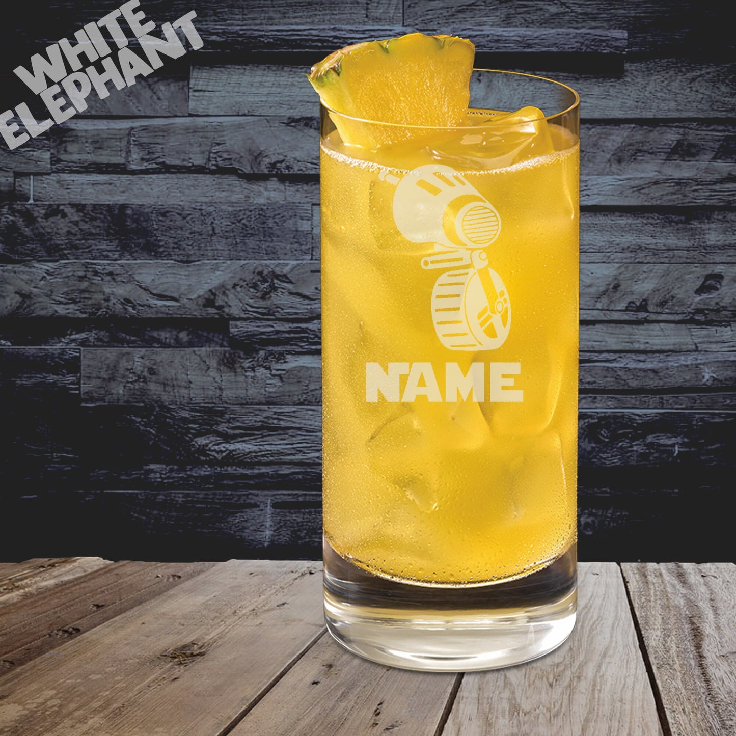 Personalised Star Wars D-O Droid Inspired Laser Etched Whiskey / High-Ball / Pint / Tankard Glass