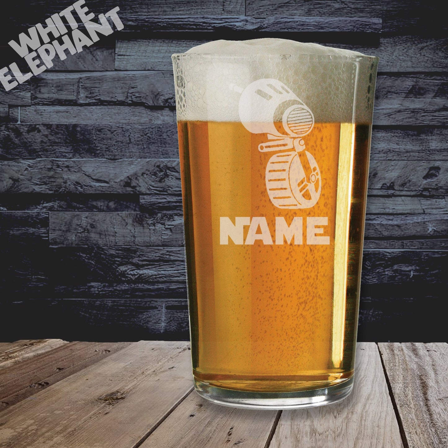 Personalised Star Wars D-O Droid Inspired Laser Etched Whiskey / High-Ball / Pint / Tankard Glass