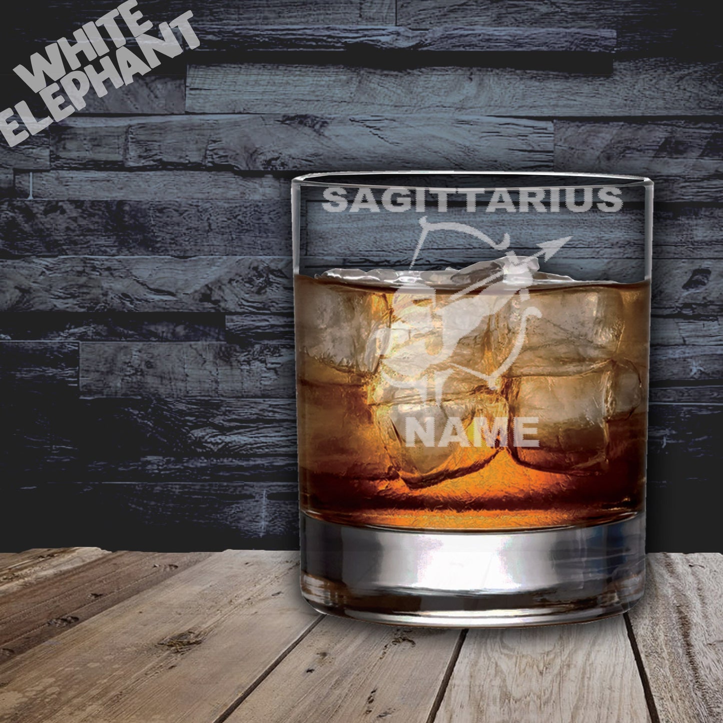 Personalised Zodiac Sagittarius Laser Etched Whiskey / High-Ball / Pint / Tankard Glass