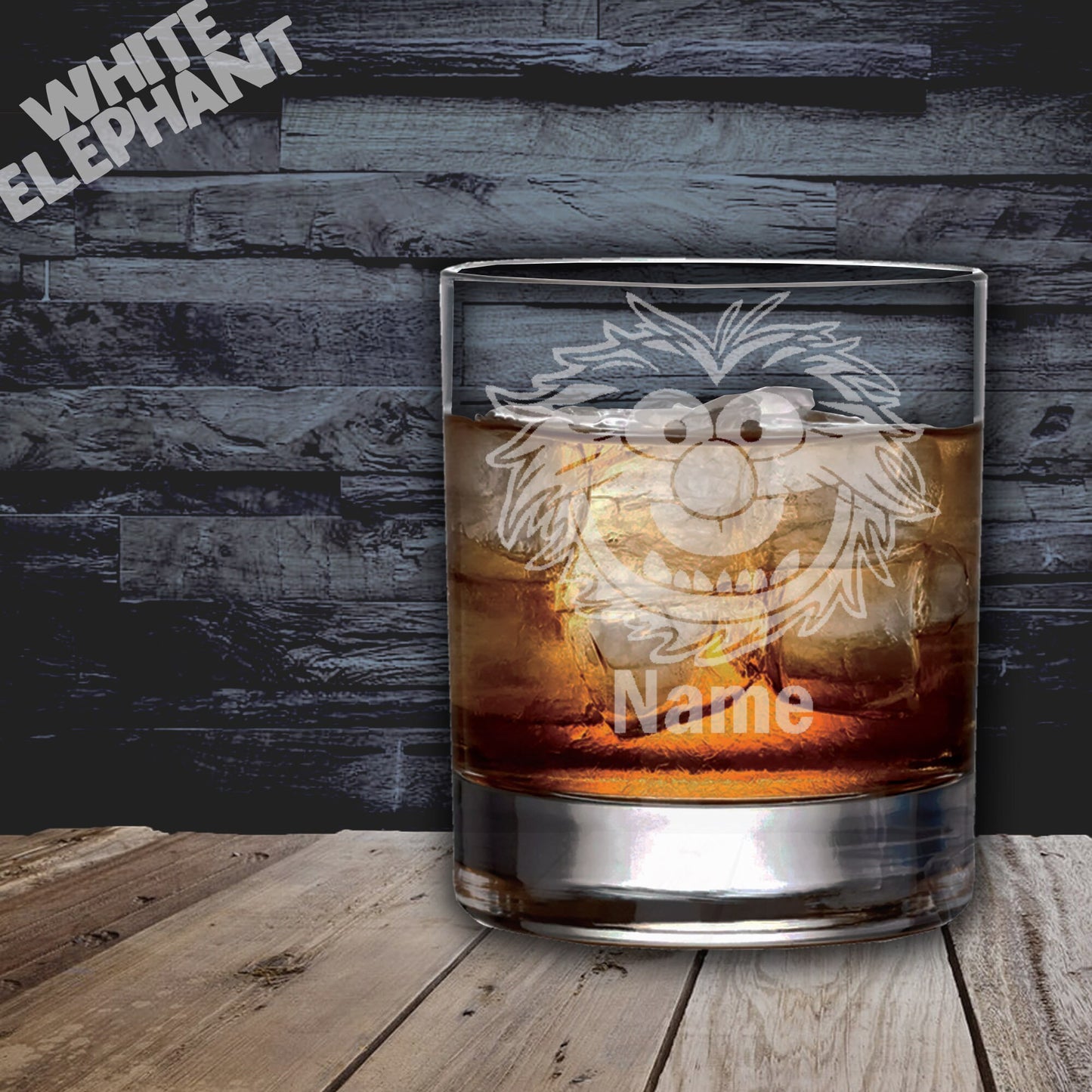 Personalised Muppet's Animal Laser Etched Whiskey / High-Ball / Pint / Tankard Glass