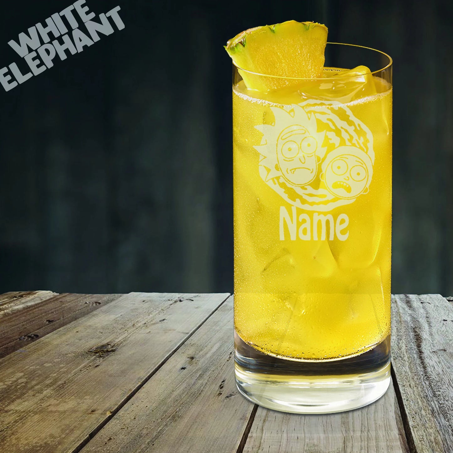 Personalised Rick & Morty Inspired Glass – Laser Etched Whiskey, Highball, Pint or Tankard
