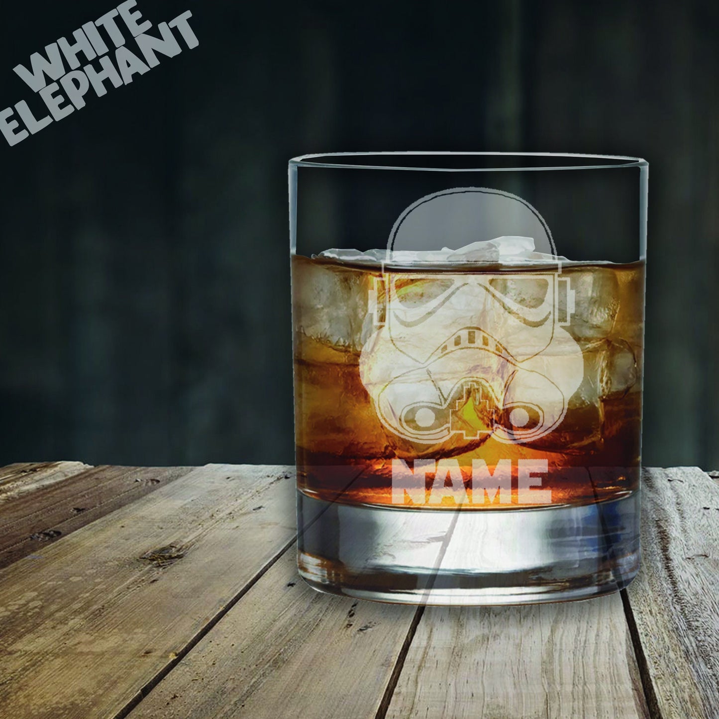 Personalised Star Wars Storm Trooper Inspired Laser Etched Whiskey / High-Ball / Pint / Tankard Glass