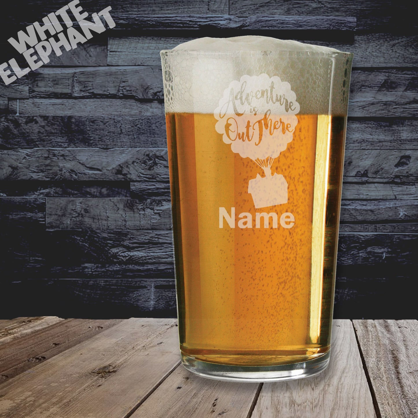 Personalised UP Inspired Laser Etched Whiskey / High-Ball / Pint / Tankard Glass