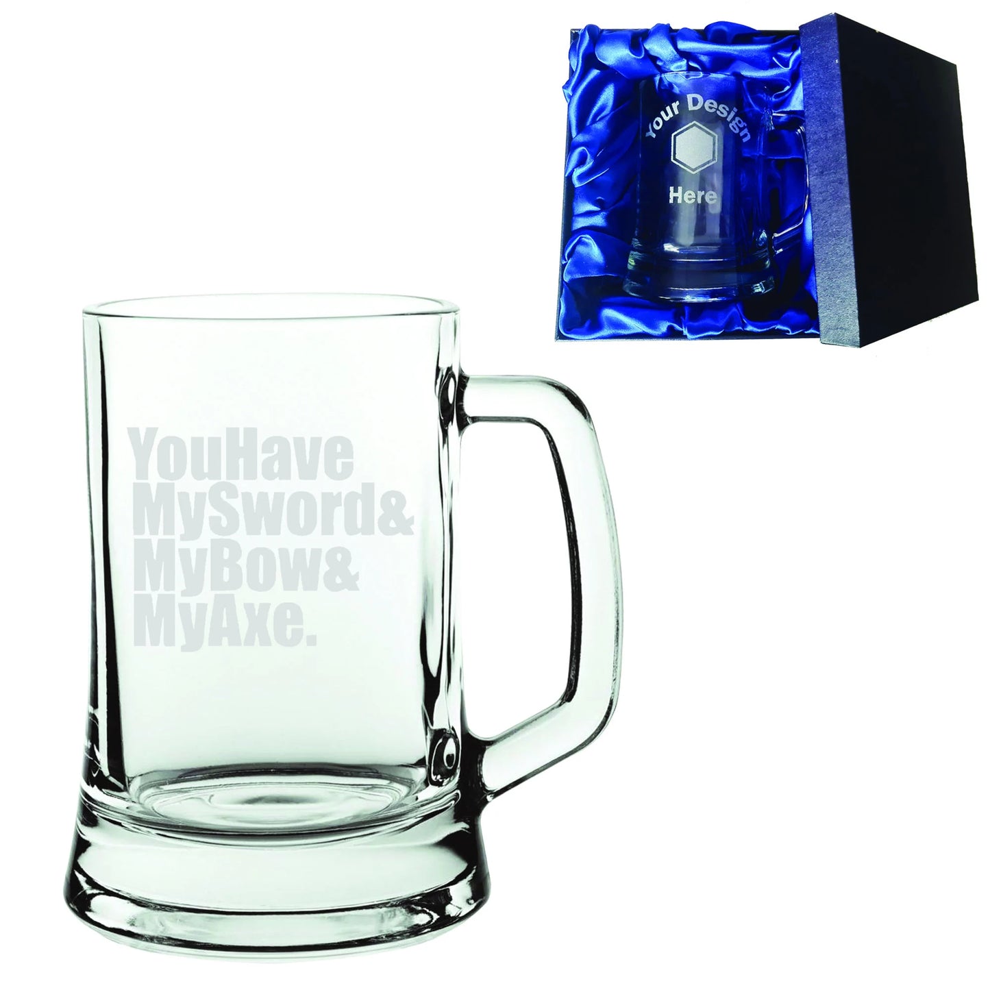 You Have My Sword Laser Etched Whiskey / High-Ball / Pint / Tankard Glass