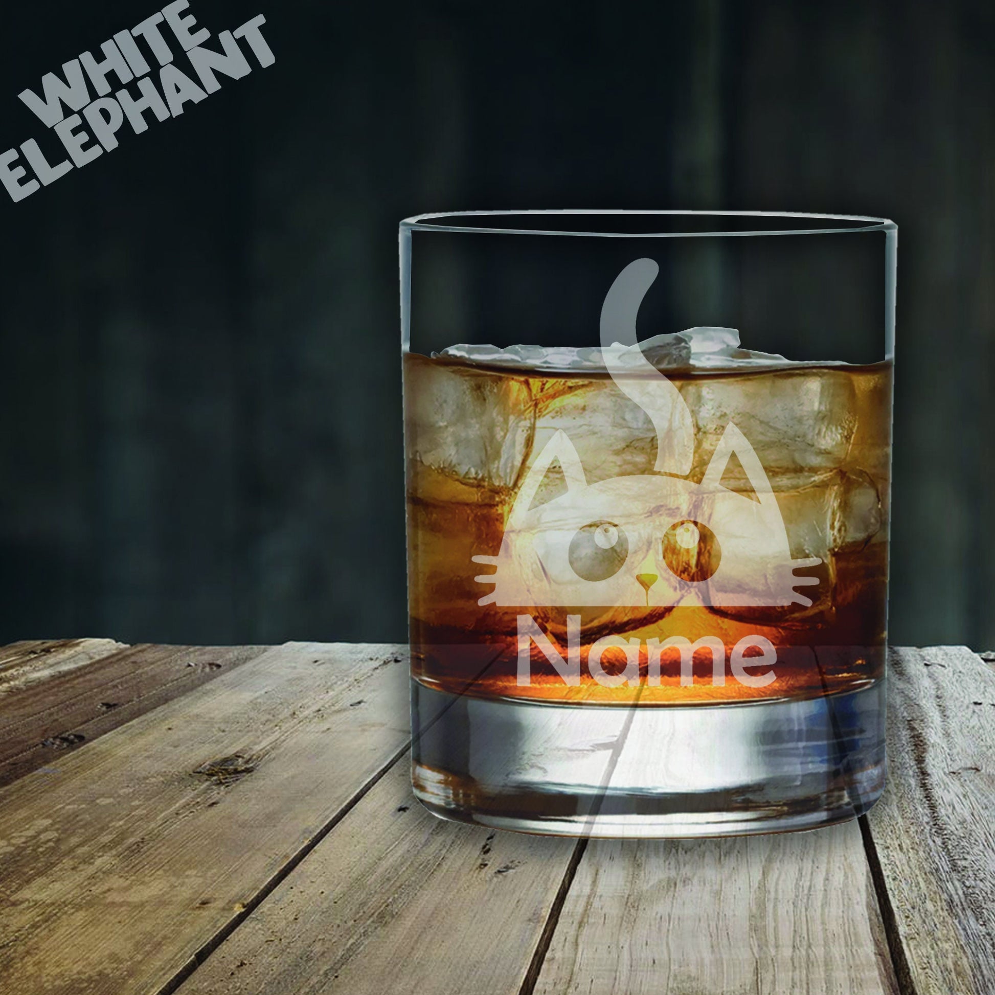 Cute Cat   Whiskey Glass Gift