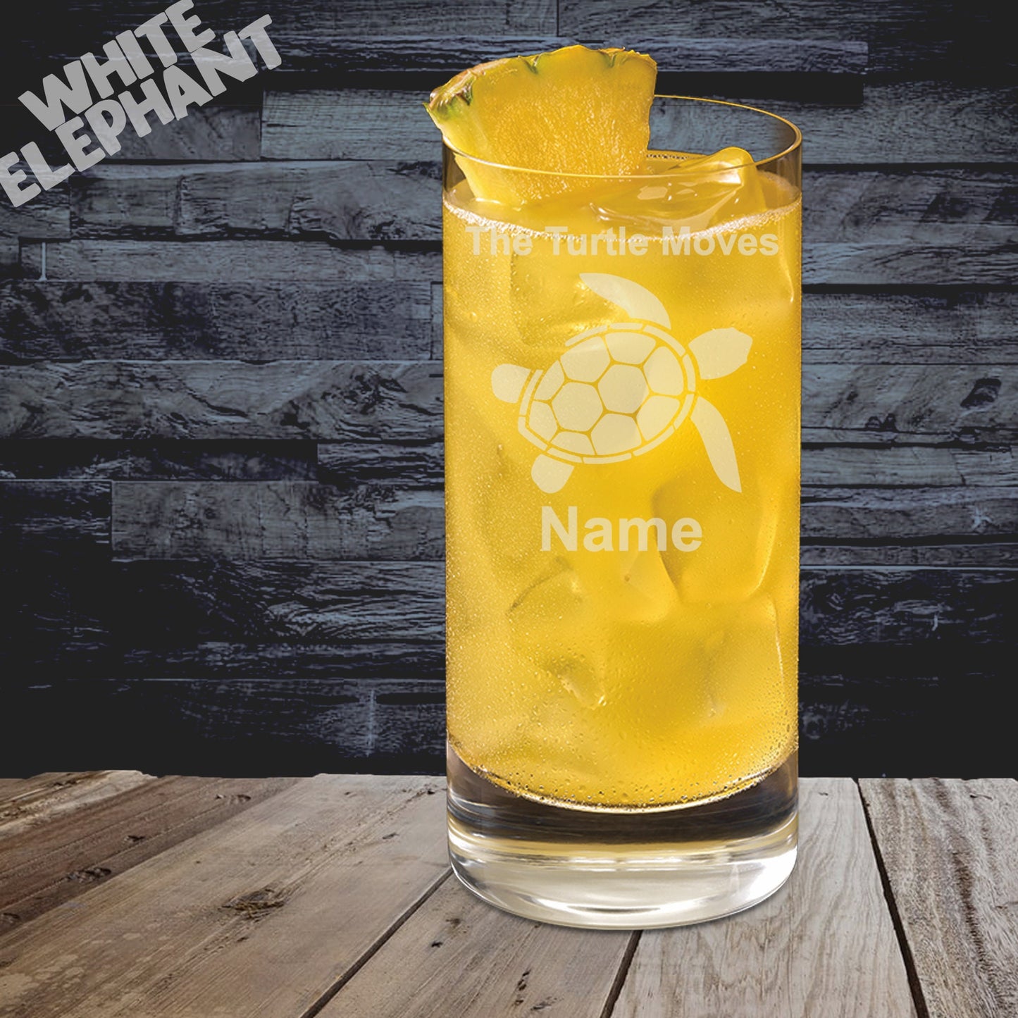 Personalised Turtle Laser Etched Whiskey / High-Ball / Pint / Tankard Glass