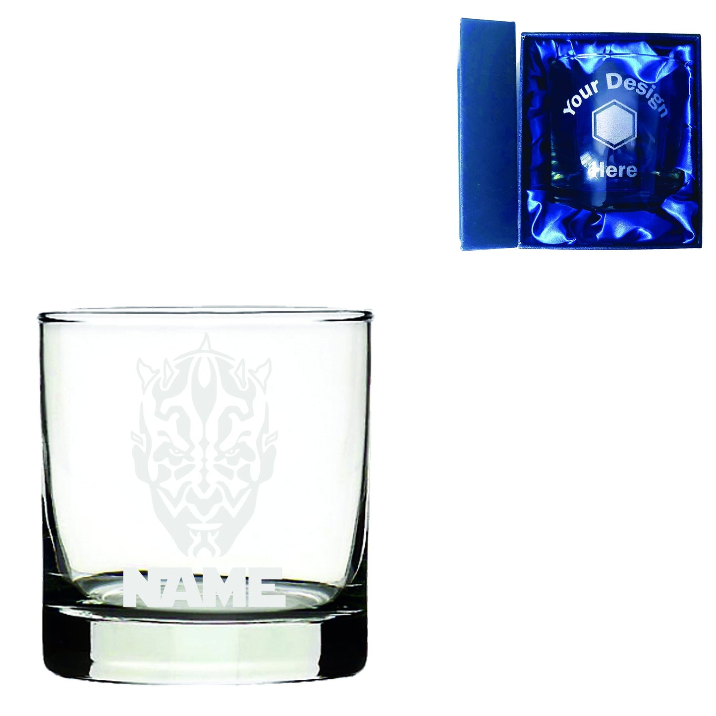 Personalised Star Wars Darth Maul Inspired Laser Etched Whiskey / High-Ball / Pint / Tankard Glass