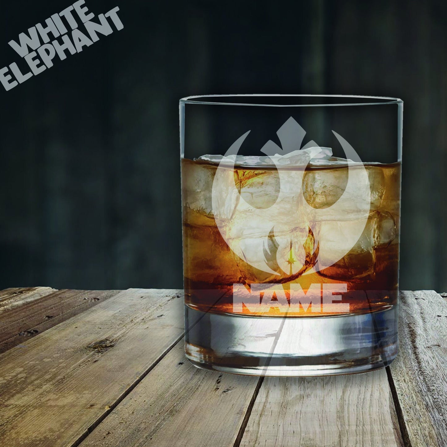 Personalised Star Wars Rebel Alliance Inspired Laser Etched Whiskey / High-Ball / Pint / Tankard Glass