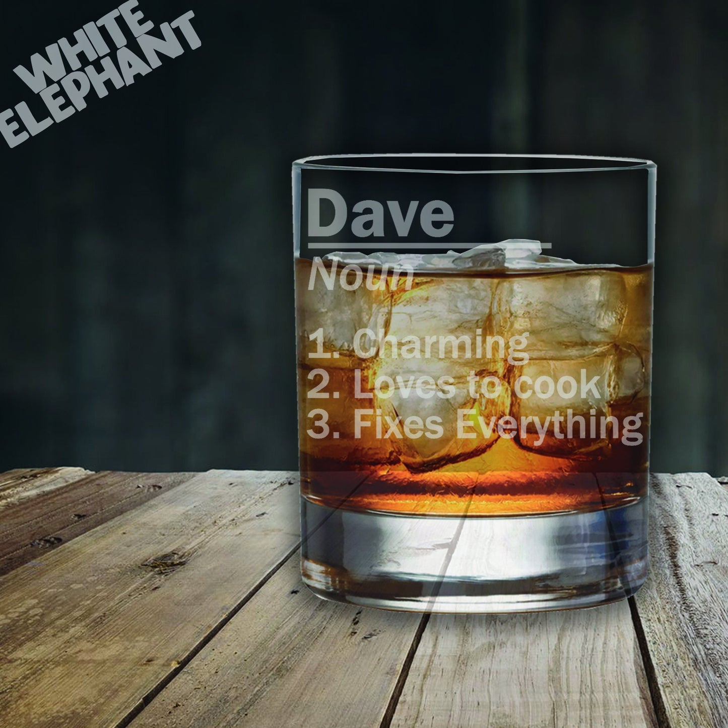 Personalised Name Definition Laser Etched Whiskey / High-Ball / Pint / Tankard Glass
