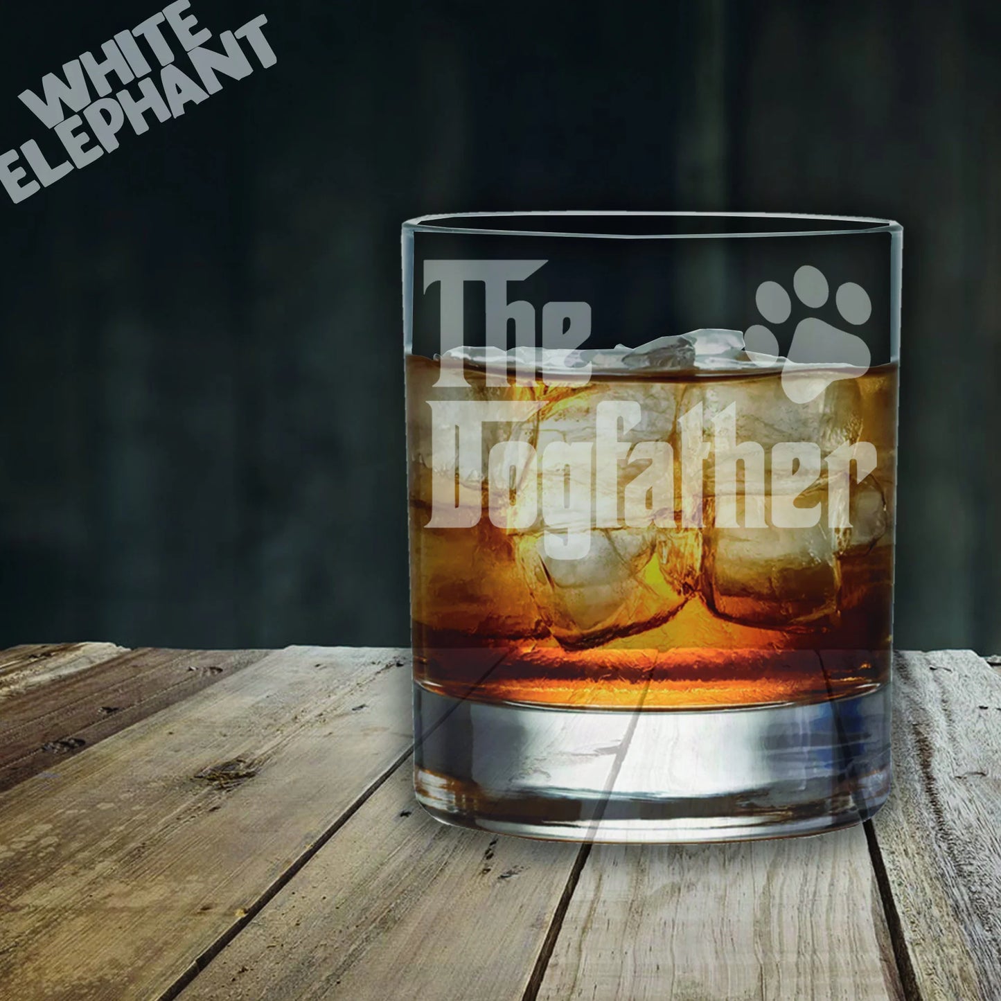 Dog Father Glass – Laser Etched Whiskey, Highball, Pint or Tankard