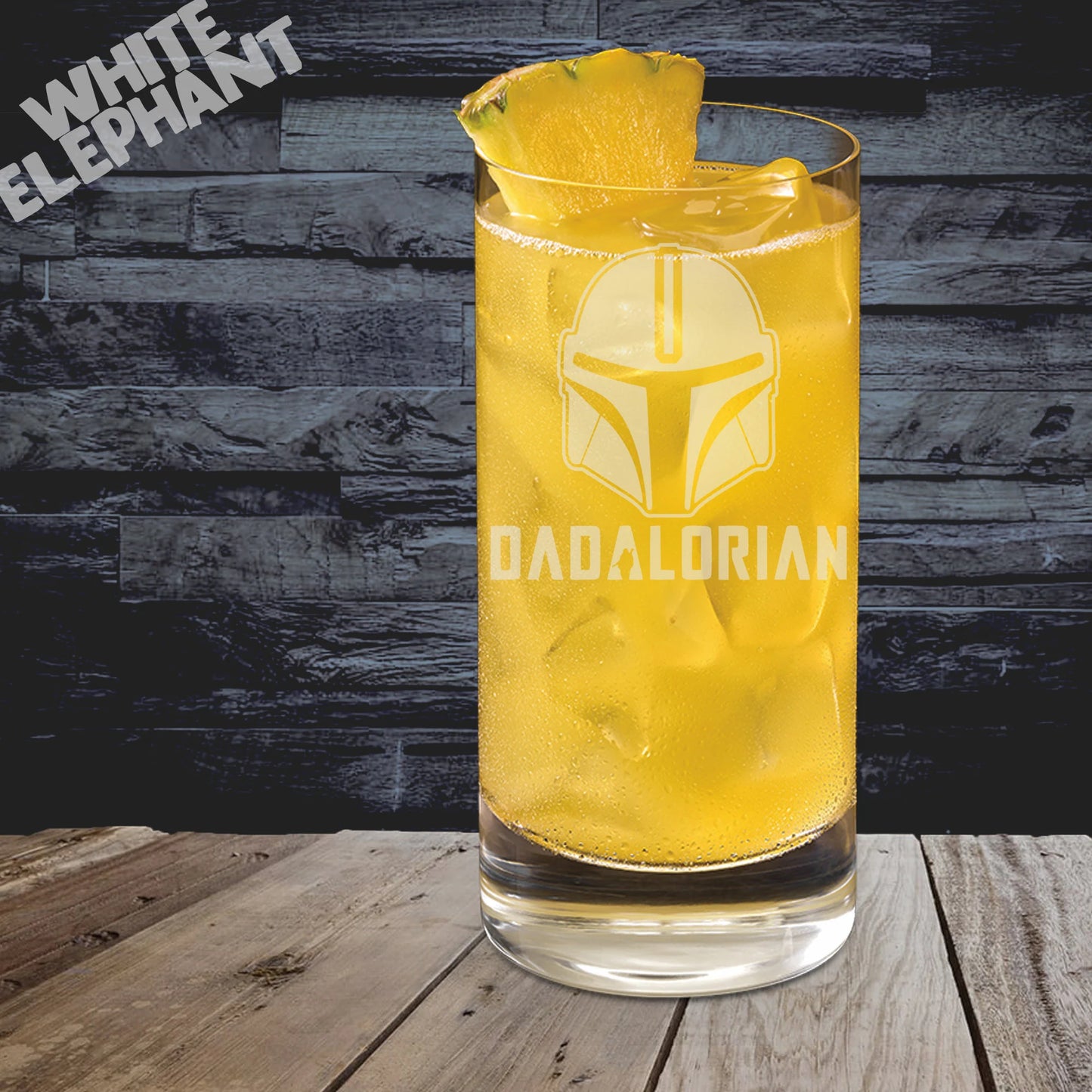 Dadalorian Inspired Glass – Laser Etched Whiskey, Highball, Pint or Tankard