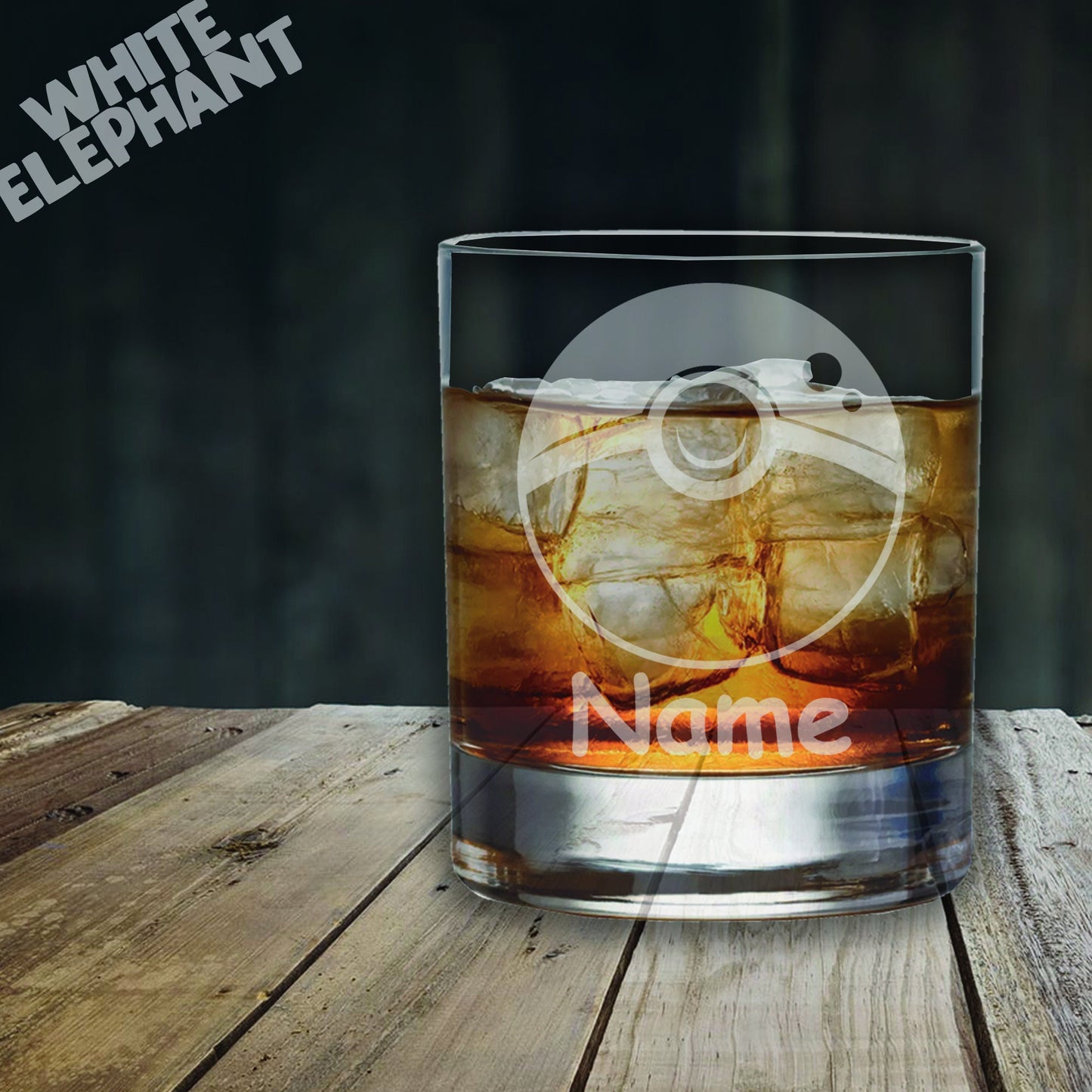 Personalised Pokemon Pokeball Inspired Laser Etched Whiskey / High-Ball / Pint / Tankard Glass