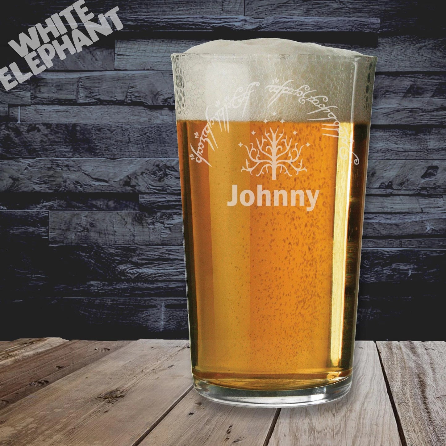 Personalised Lord of the Rings Inspired Glass – Laser Etched Whiskey, Highball, Pint or Tankard