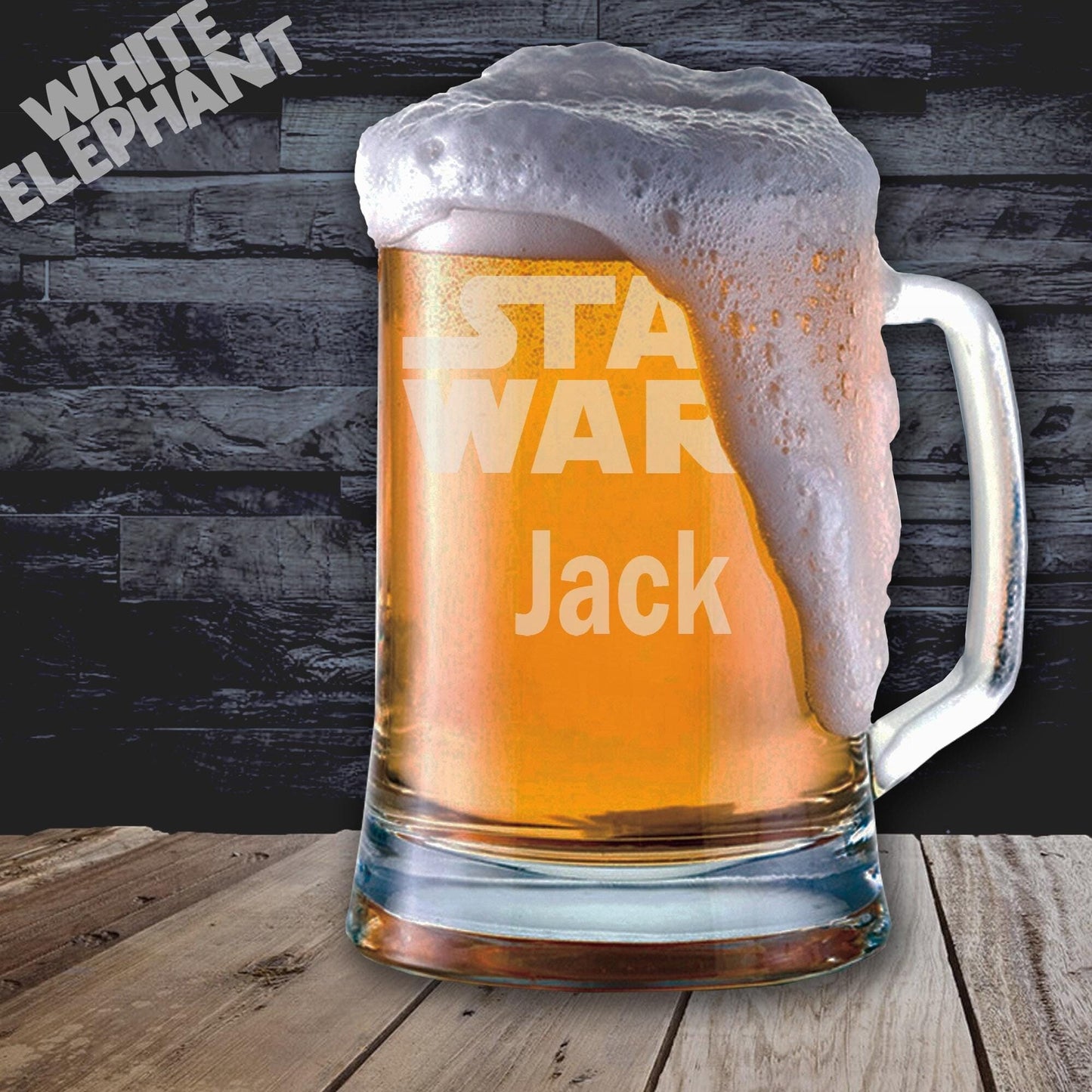 Personalised Star Wars Masks Inspired Laser Etched Whiskey / High-Ball / Pint / Tankard Glass